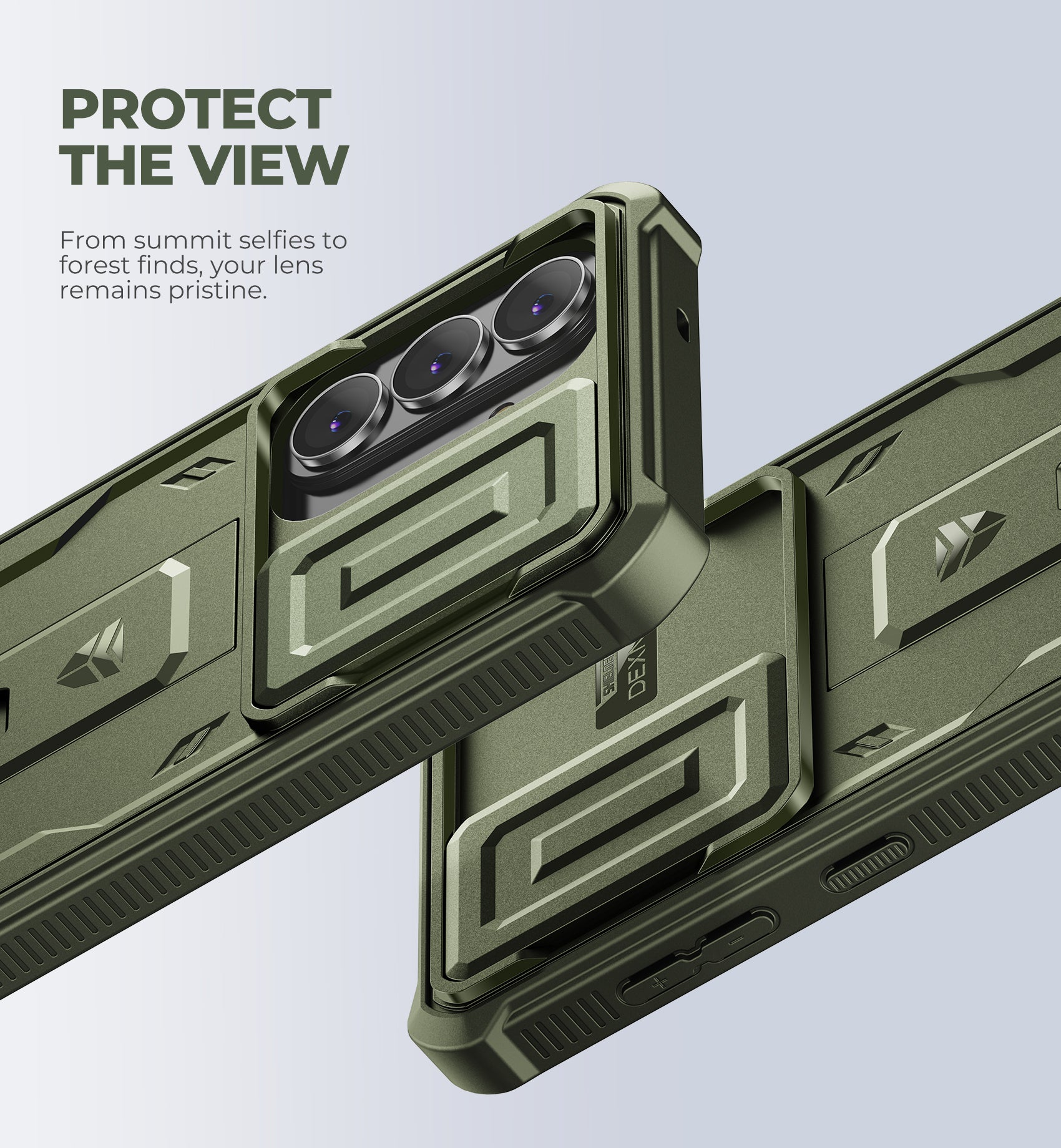 Dexnor Case for Samsung Galaxy S26 Plus with Upgraded Slide Camera Cover 2 Front Frames Built-in Screen Protector Kickstand 2026