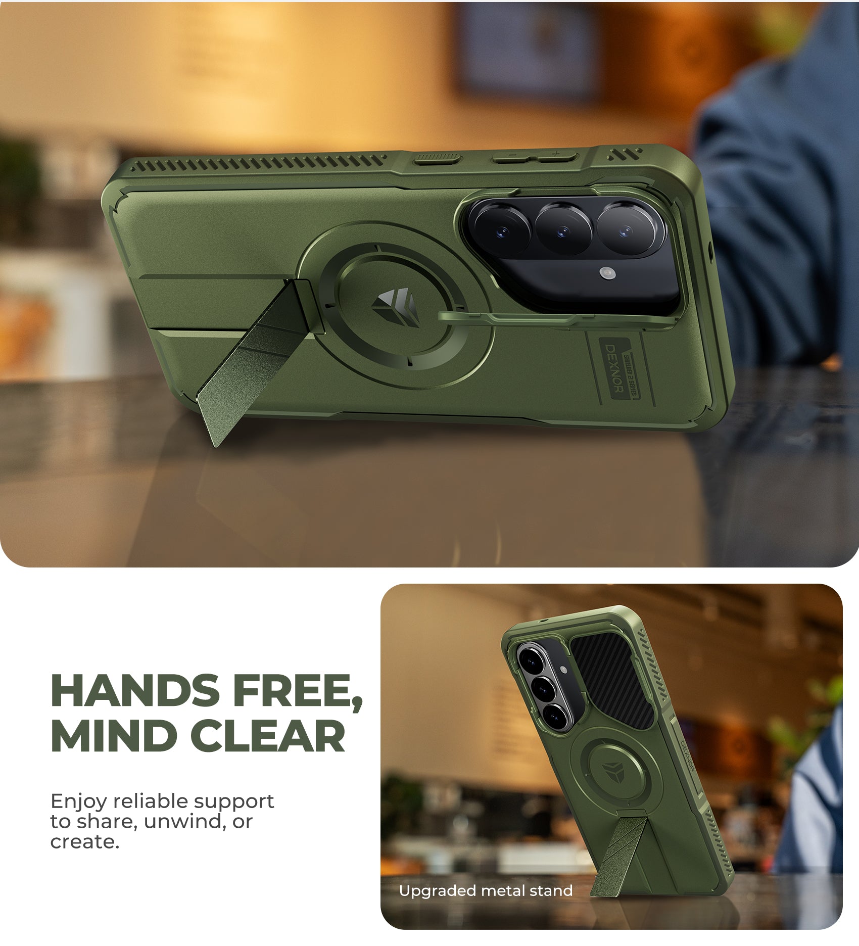 Dexnor Case for Samsung Galaxy S26 Plus with Camera Cover Adjustable Kickstand Screen Protector Compatible with MagSafe Rugged Shockproof Bumper Magnetic Protective Cover 2026