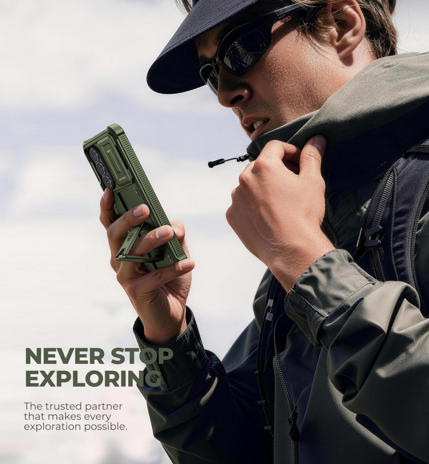 Dexnor Case for Samsung Galaxy S26 Plus with Upgraded Slide Camera Cover 2 Front Frames Built-in Screen Protector Kickstand 2026