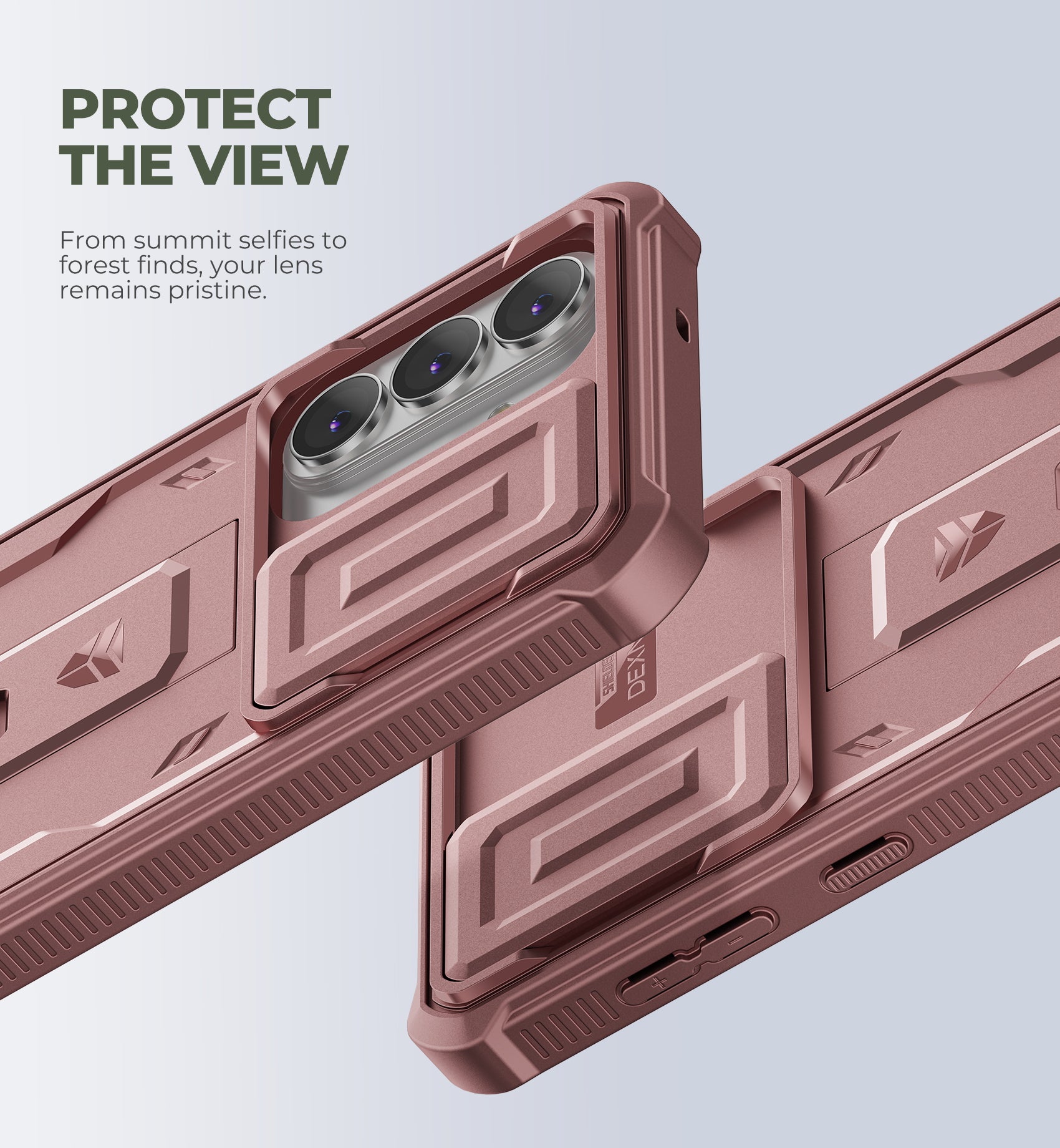 Dexnor Case for Samsung Galaxy S26 Plus with Upgraded Slide Camera Cover 2 Front Frames Built-in Screen Protector Kickstand 2026