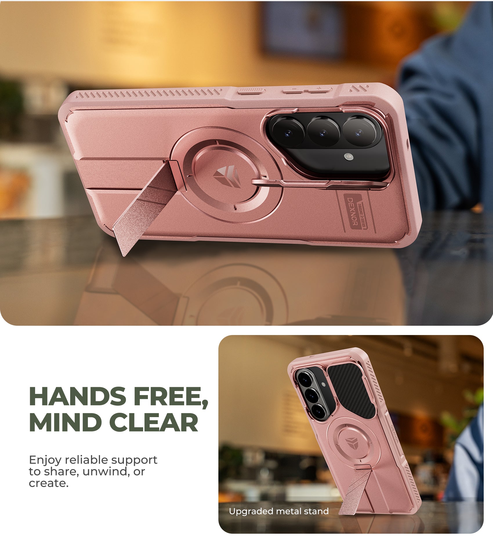 Dexnor Case for Samsung Galaxy S26 Plus with Camera Cover Adjustable Kickstand Screen Protector Compatible with MagSafe Rugged Shockproof Bumper Magnetic Protective Cover 2026