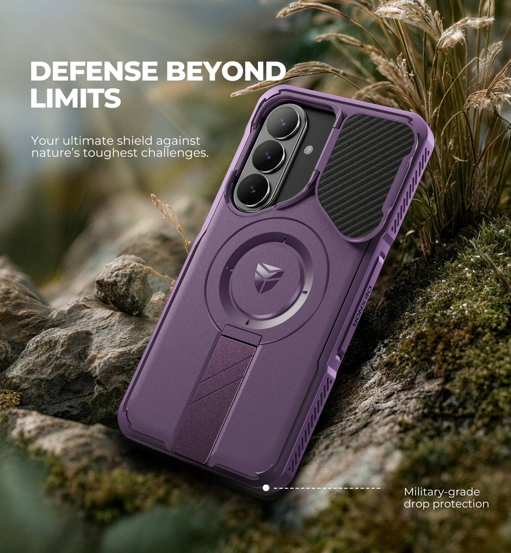 Dexnor Case for Samsung Galaxy S26 Plus with Camera Cover Adjustable Kickstand Screen Protector Compatible with MagSafe Rugged Shockproof Bumper Magnetic Protective Cover 2026