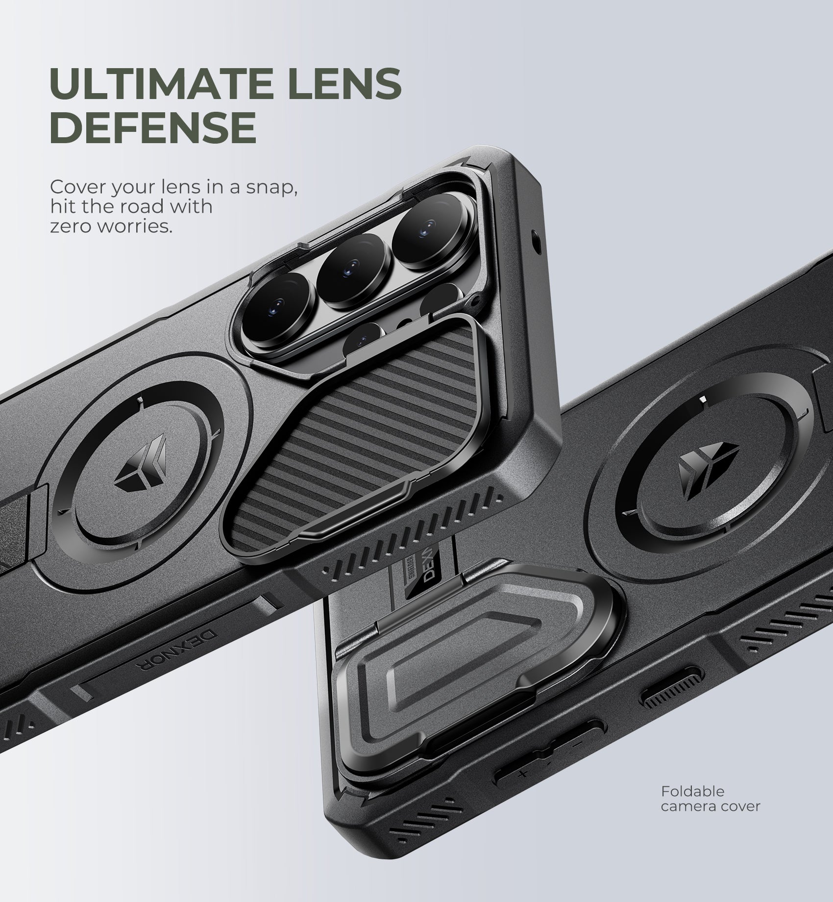 Dexnor Case for Samsung Galaxy S26 Ultra 2026 with Camera Cover Adjustable Kickstand Screen Protector Compatible with MagSafe