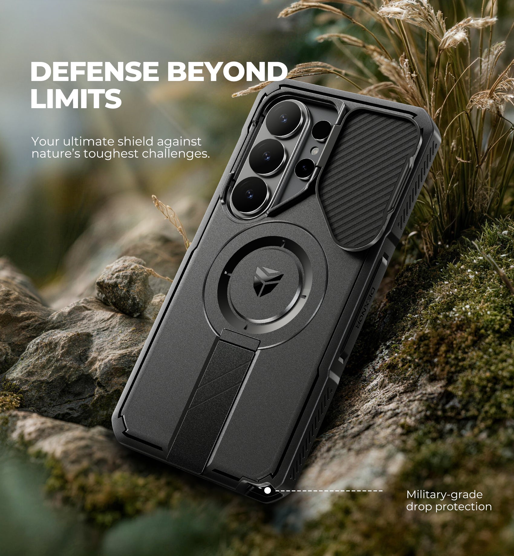 Dexnor Case for Samsung Galaxy S26 Ultra 2026 with Camera Cover Adjustable Kickstand Screen Protector Compatible with MagSafe