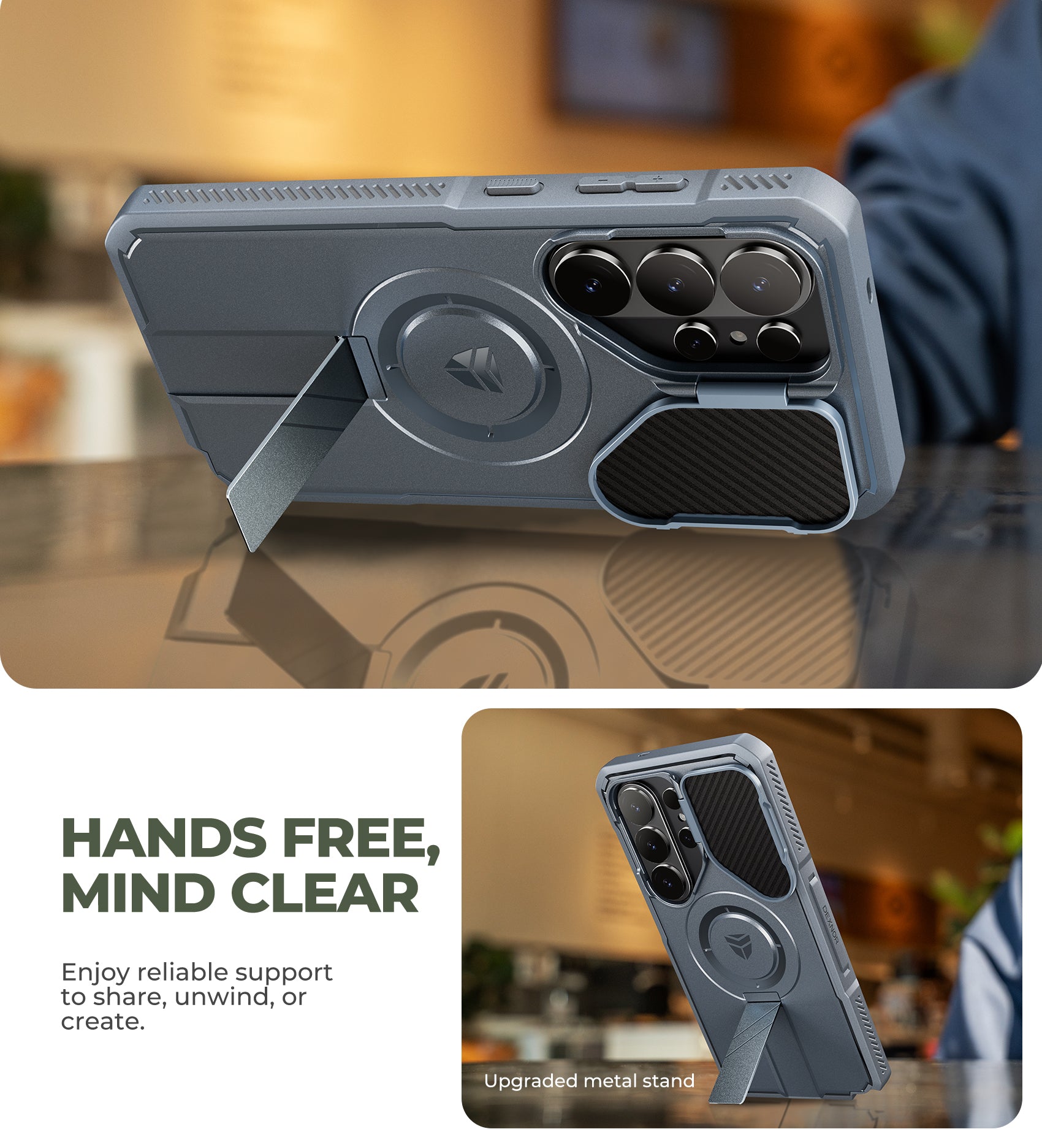 Dexnor Case for Samsung Galaxy S26 Ultra 2026 with Camera Cover Adjustable Kickstand Screen Protector Compatible with MagSafe