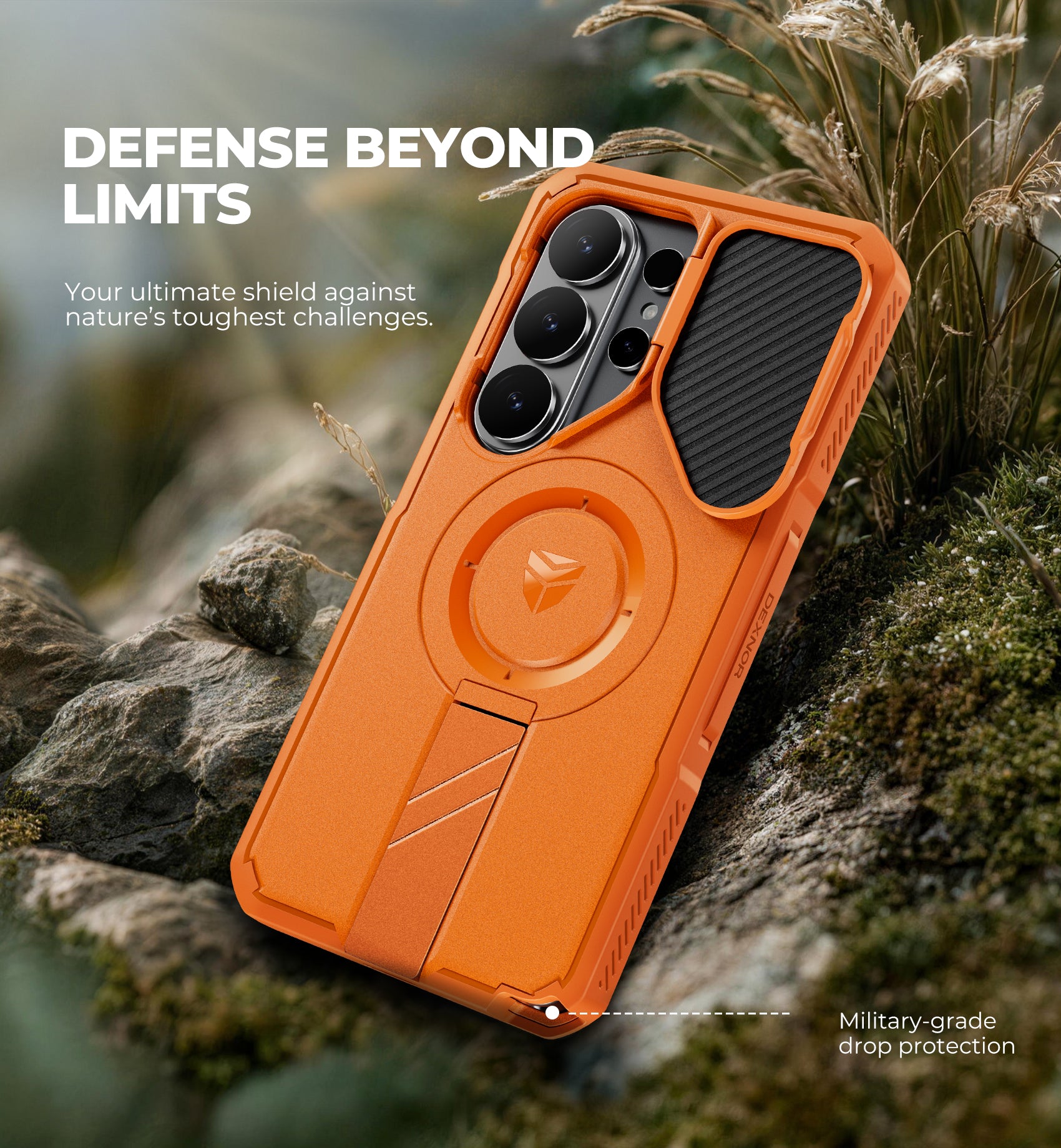 Dexnor Case for Samsung Galaxy S26 Ultra 2026 with Camera Cover Adjustable Kickstand Screen Protector Compatible with MagSafe