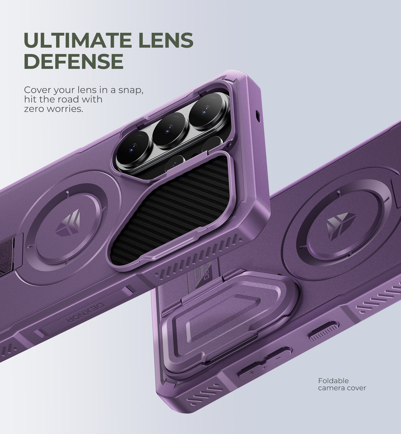 Dexnor Case for Samsung Galaxy S26 Ultra 2026 with Camera Cover Adjustable Kickstand Screen Protector Compatible with MagSafe