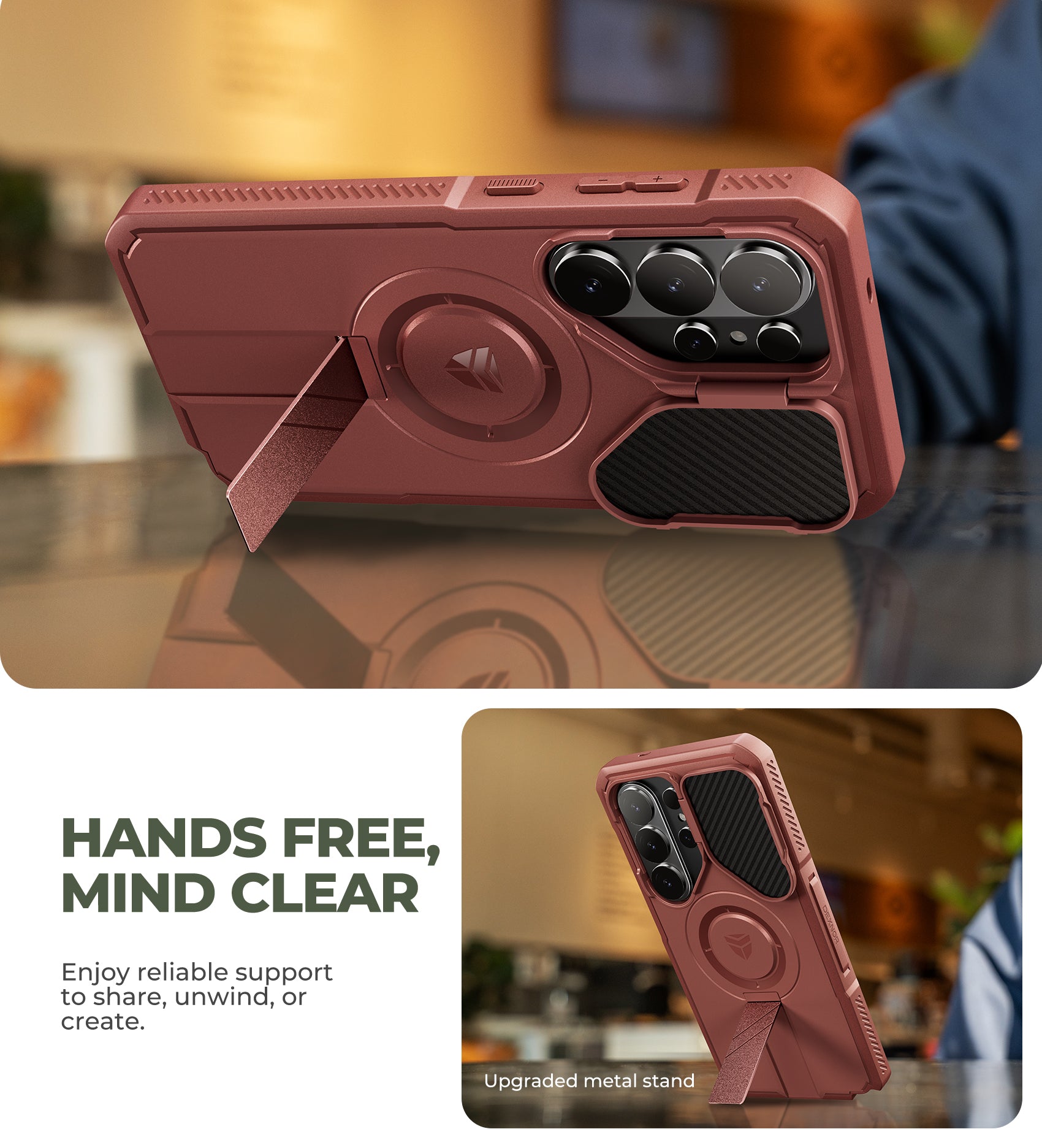 Dexnor Case for Samsung Galaxy S26 Ultra 2026 with Camera Cover Adjustable Kickstand Screen Protector Compatible with MagSafe