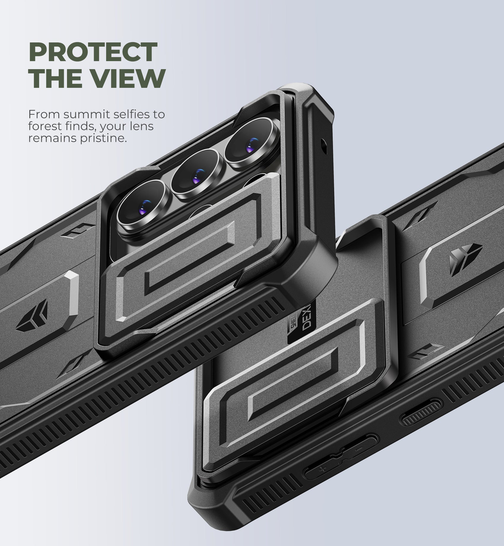 Dexnor Case for Samsung Galaxy S26 Ultra with Upgraded Slide Camera Cover 2 Front Frames Built-in Screen Protector Kickstand