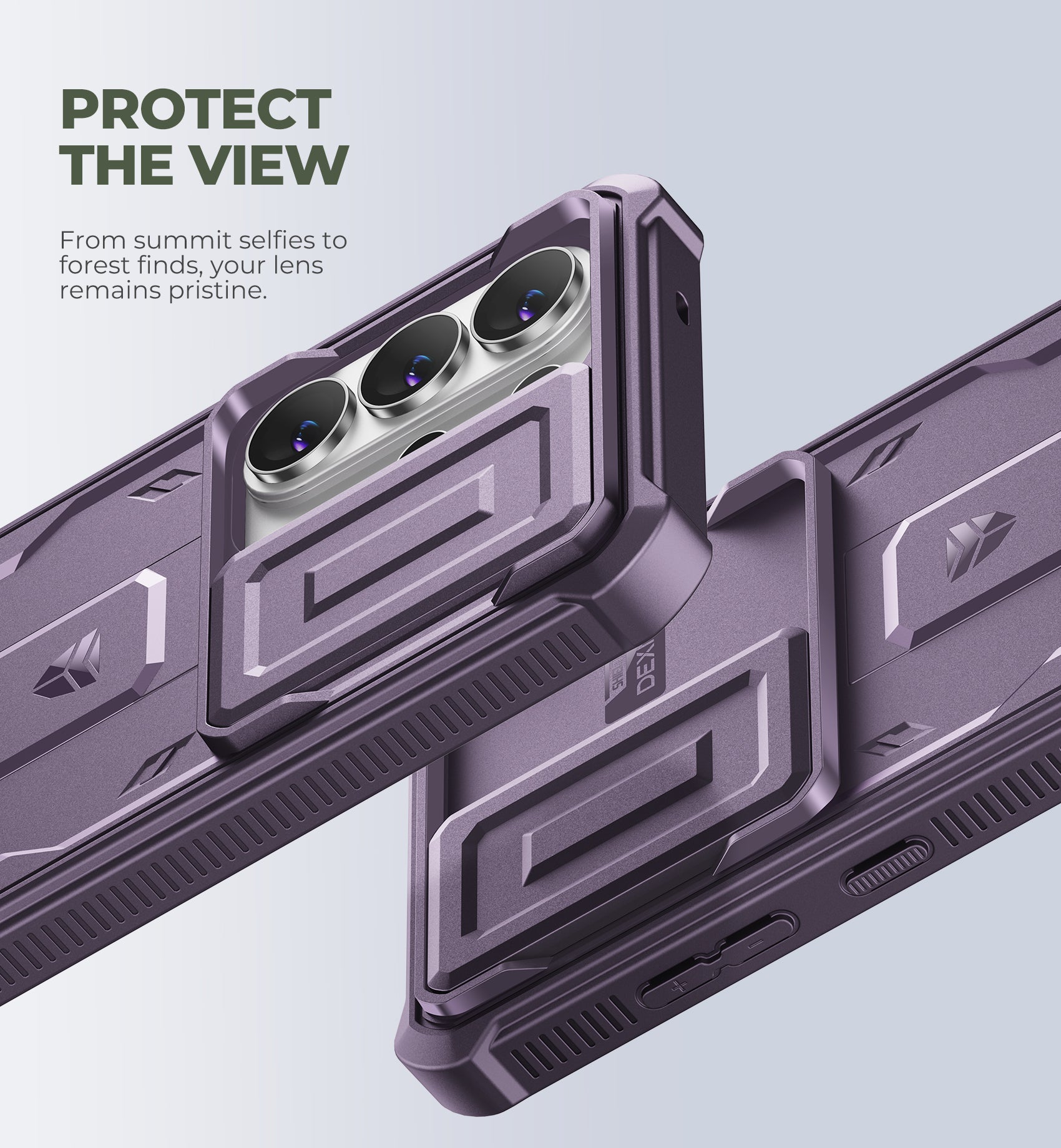 Dexnor Case for Samsung Galaxy S26 Ultra with Upgraded Slide Camera Cover 2 Front Frames Built-in Screen Protector Kickstand