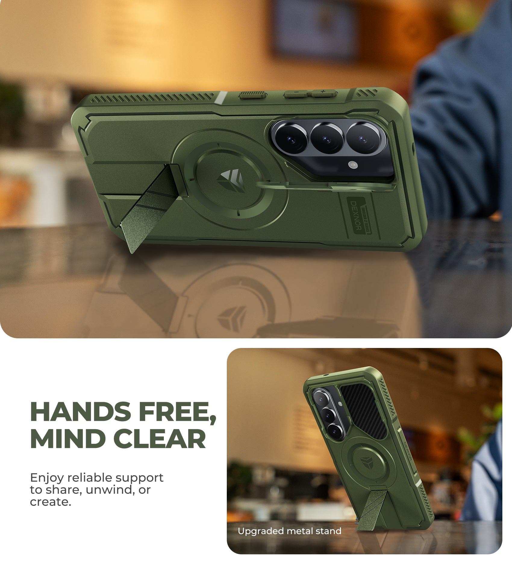 Dexnor Case for Samsung Galaxy S26 with Camera Cover Adjustable Kickstand Screen Protector Compatible with MagSafe Rugged Shockproof Magnetic Protective Cover 2026 6.3 Inch