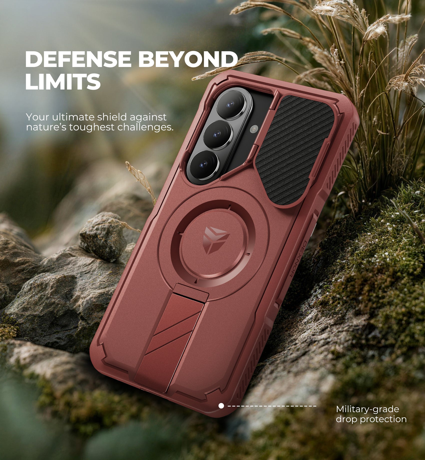 Dexnor Case for Samsung Galaxy S26 with Camera Cover Adjustable Kickstand Screen Protector Compatible with MagSafe Rugged Shockproof Magnetic Protective Cover 2026 6.3 Inch