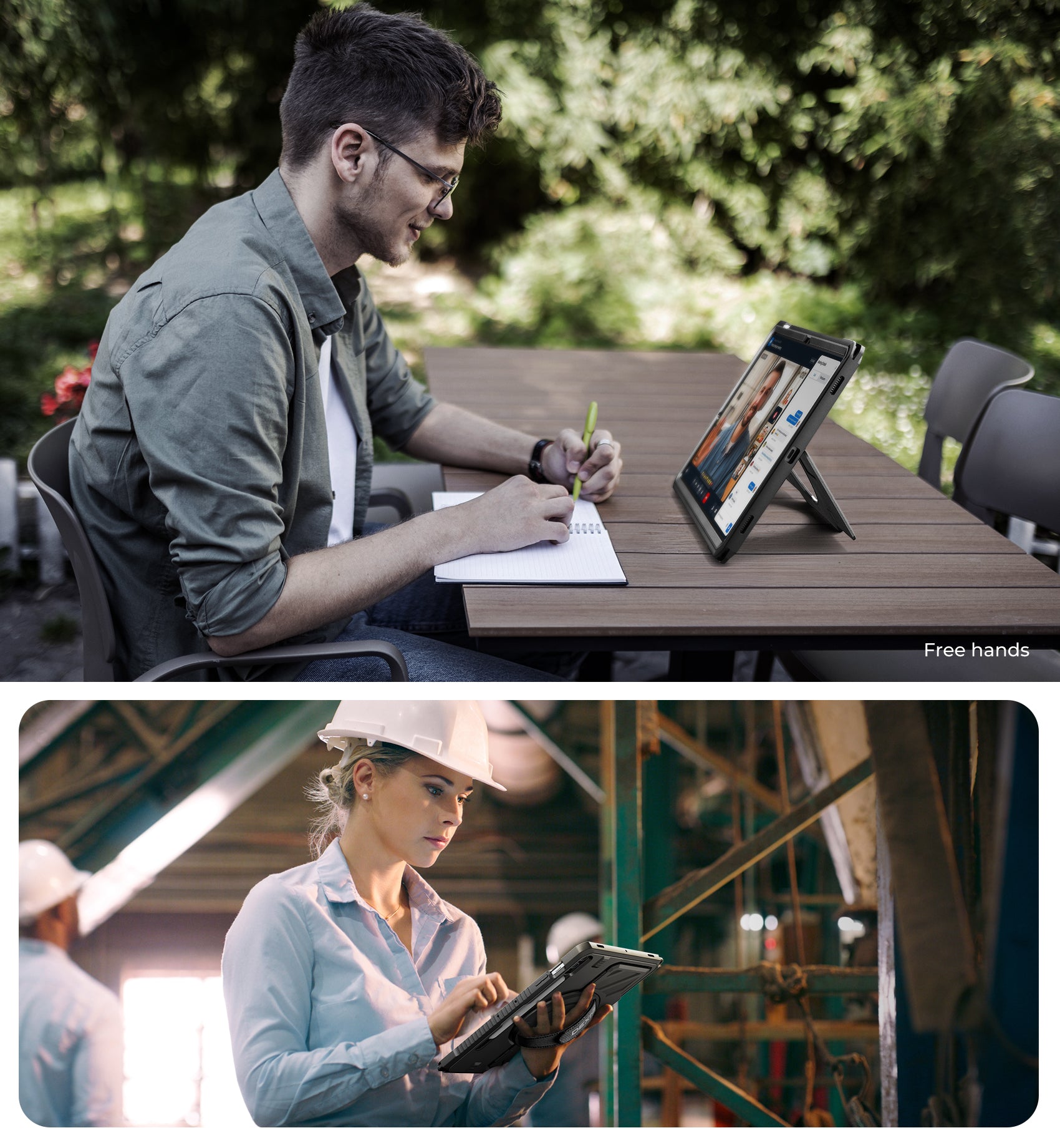Dexnor Case for Samsung Galaxy Tab S10 Plus 2024 12.4" Rugged Protective with 360° Rotating Hand Strap Stand Screen Protector S Pen Holder Shockproof Full Body Cover