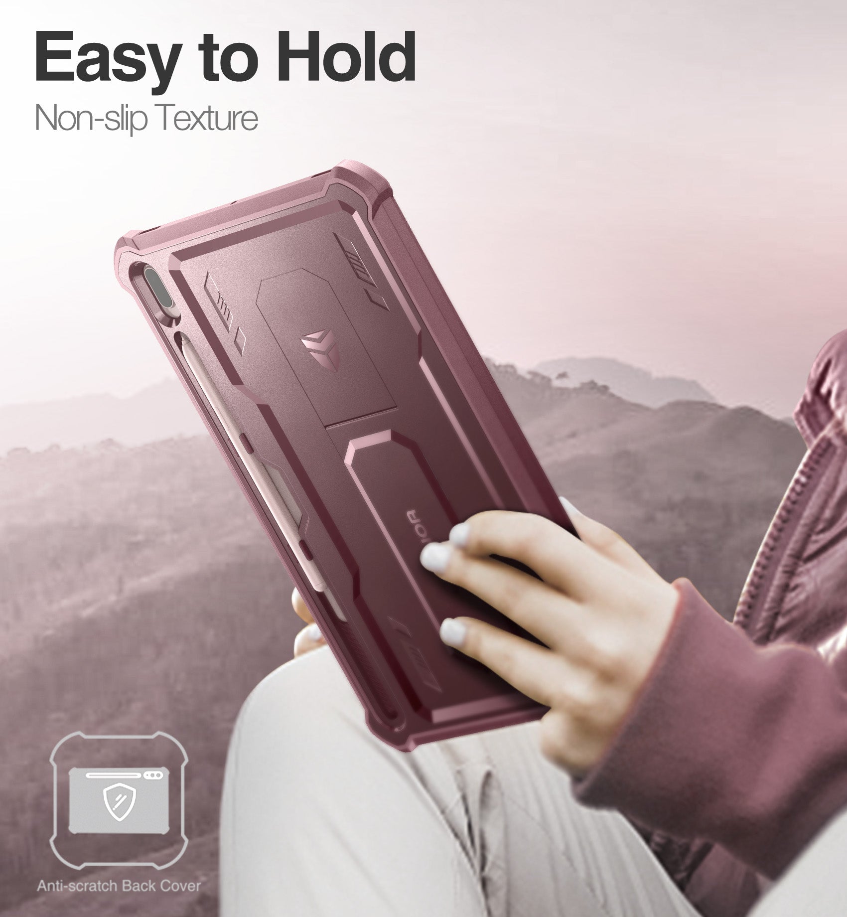 Dexnor Case for Galaxy Tab S7 FE 12.4 Inch 2021 Built in Screen Protector Kickstand with Pen Holder Heavy Duty Shockproof Full Body Protective Cover