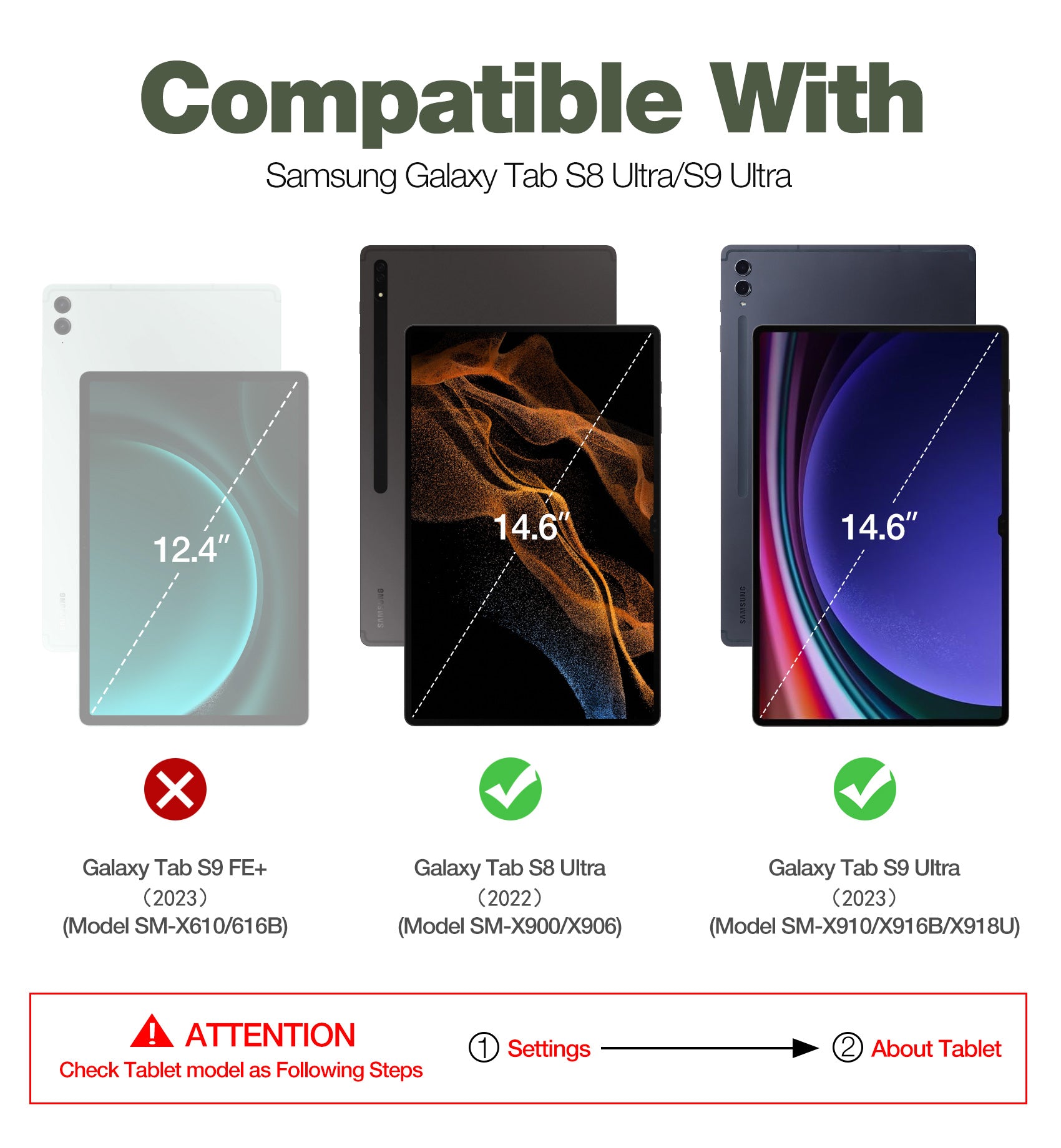 Dexnor Case for Samsung Galaxy Tab S8 Ultra 2022 14.6 Inch Built in Screen Protector Kickstand with Pen Holder Heavy Duty Shockproof Protective Cover