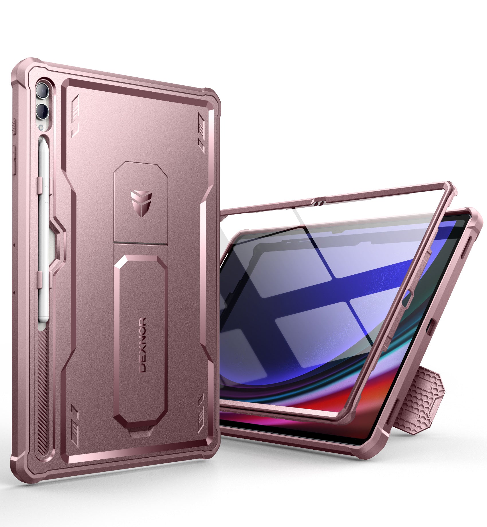 Dexnor Case for Samsung Galaxy Tab S8 Ultra 2022 14.6 Inch Built in Screen Protector Kickstand with Pen Holder Heavy Duty Shockproof Protective Cover