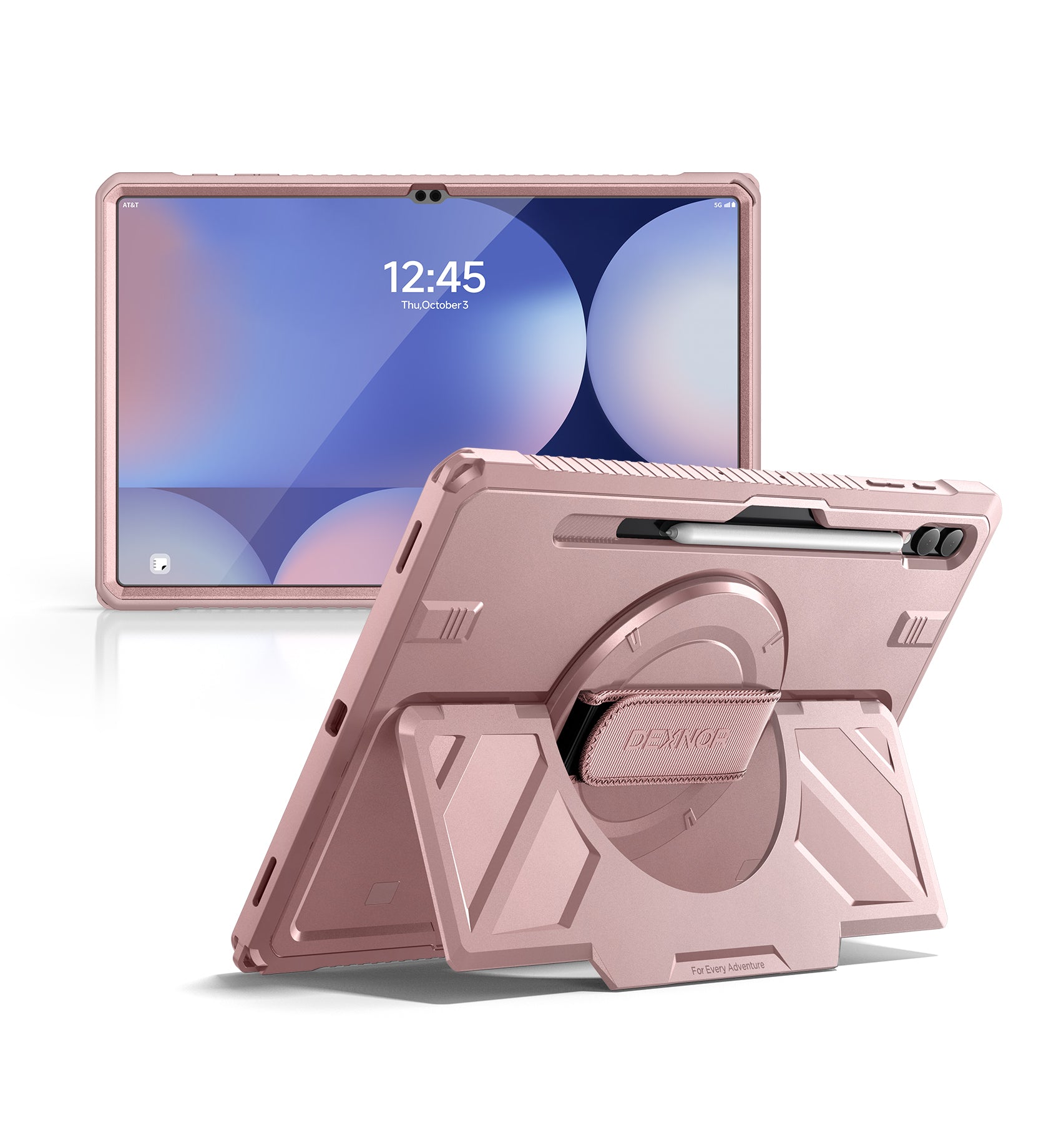 Dexnor Case for Samsung Galaxy Tab S8 Ultra 14.6 inch Rugged Protective with 360° Rotating Hand Strap Large Stand Screen Protector S Pen Holder Full Body Cover