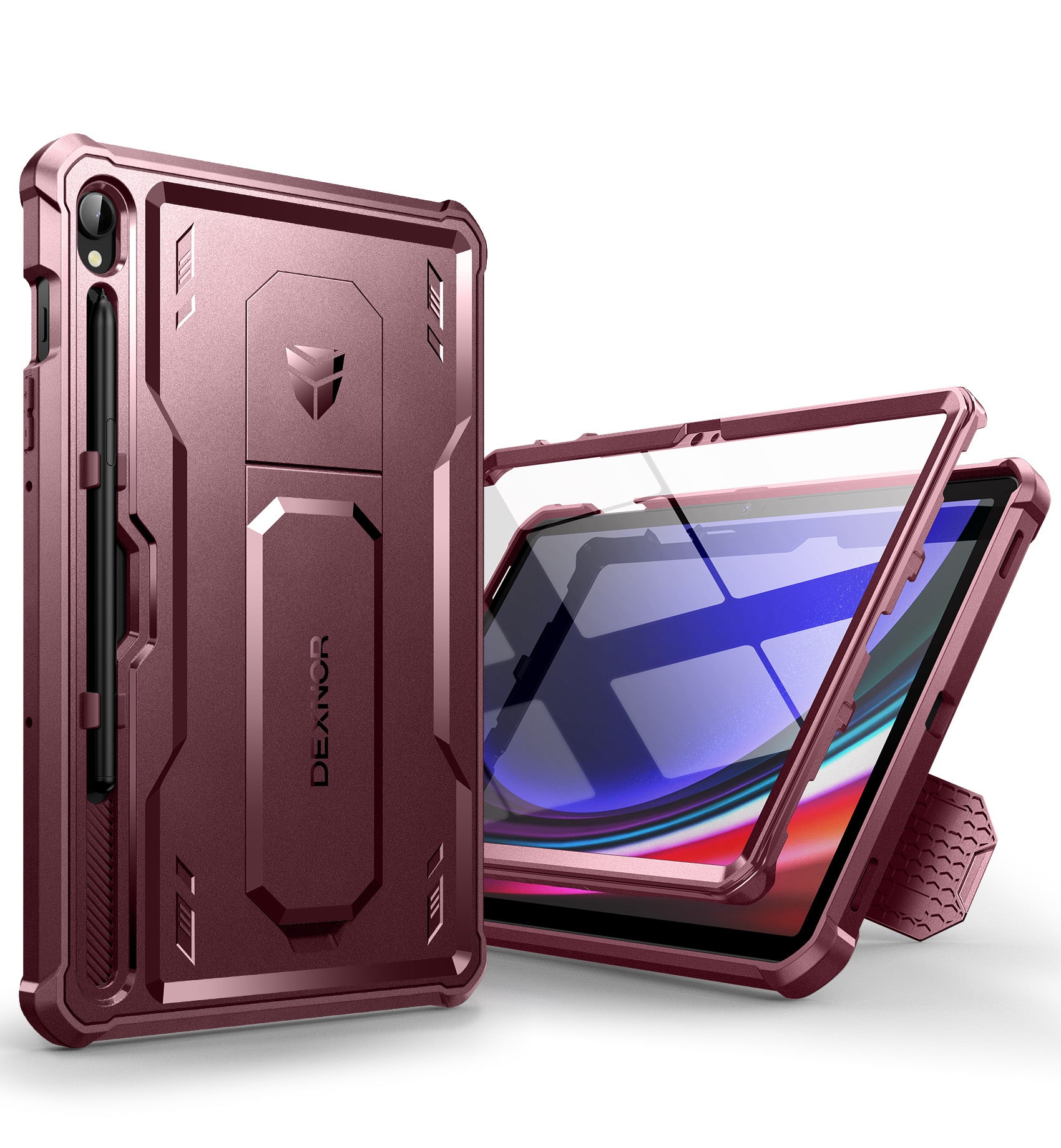 Dexnor Case for Samsung Galaxy Tab S9 11 Inch 2023 Built in Screen Protector Kickstand with Pen Holder Heavy Duty Shockproof Full Body Protective Cover