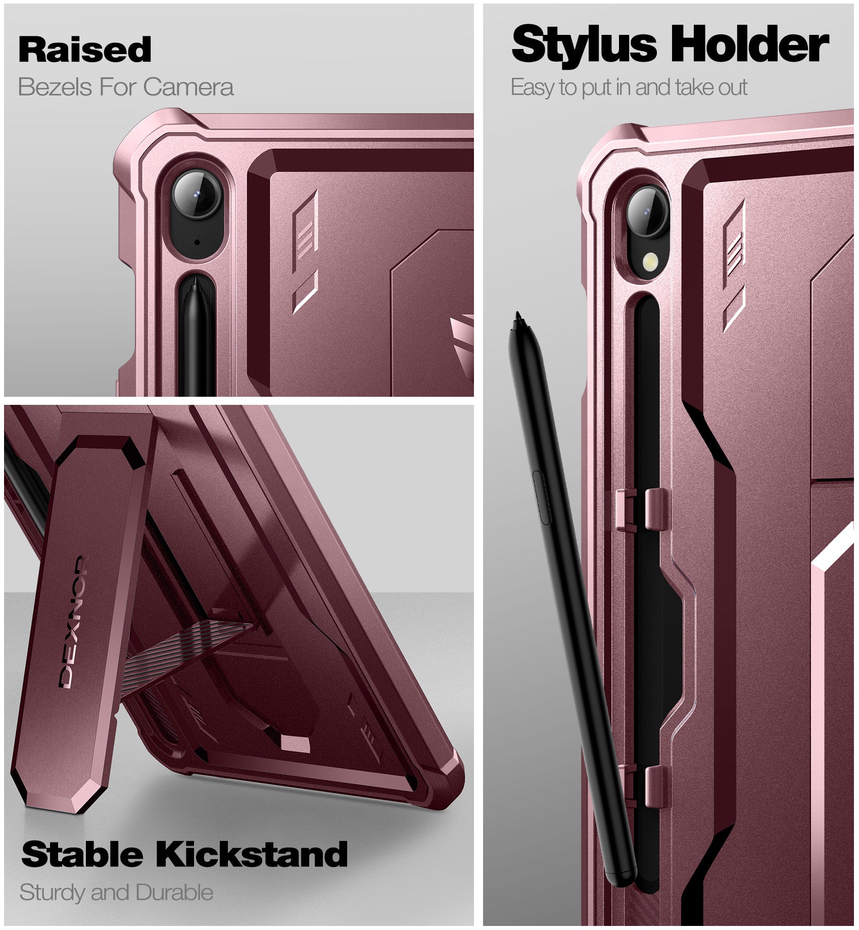 Dexnor Case for Samsung Galaxy Tab S9 11 Inch 2023 Built in Screen Protector Kickstand with Pen Holder Heavy Duty Shockproof Full Body Protective Cover