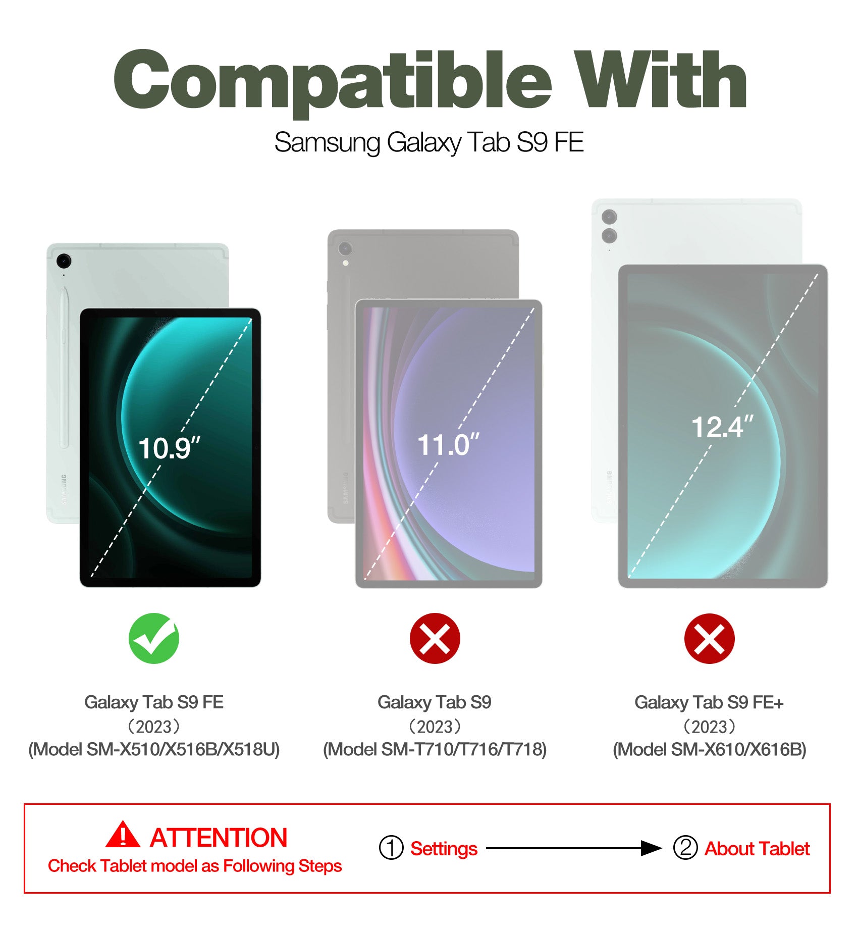 Dexnor Case for Samsung Galaxy Tab S9 FE 10.9 Inch 2023 Built in Screen Protector Kickstand with Pen Holder Heavy Duty Full Body Cover