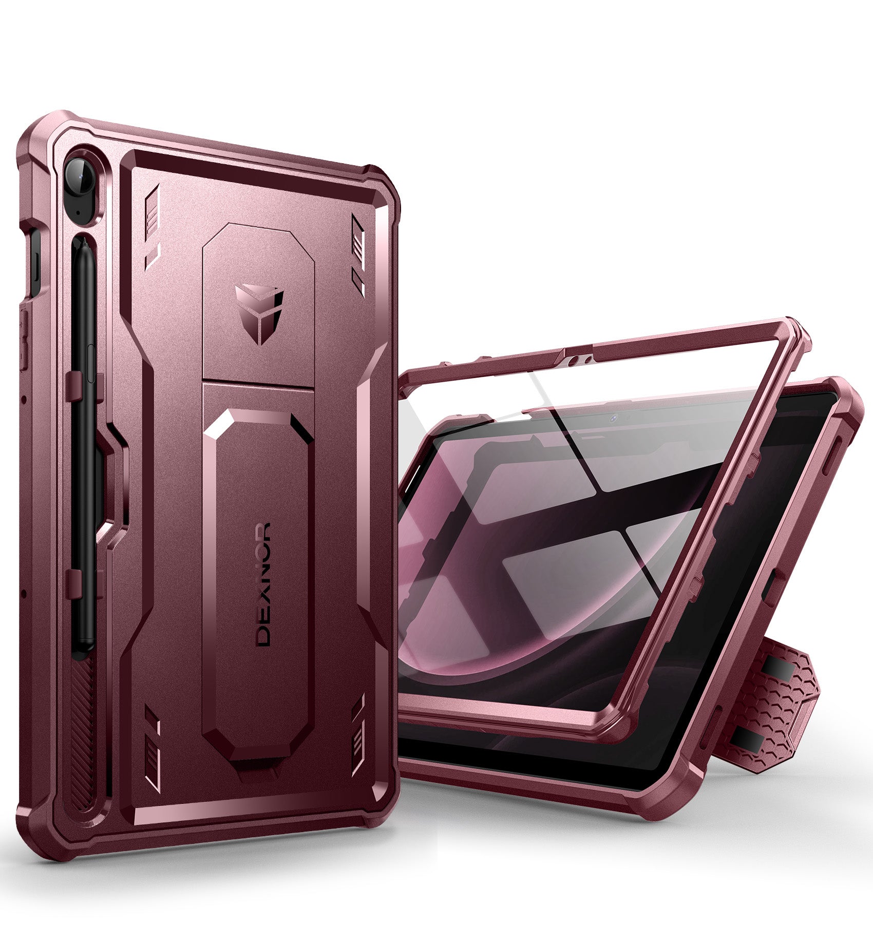 Dexnor Case for Samsung Galaxy Tab S9 FE 10.9 Inch 2023 Built in Screen Protector Kickstand with Pen Holder Heavy Duty Full Body Cover