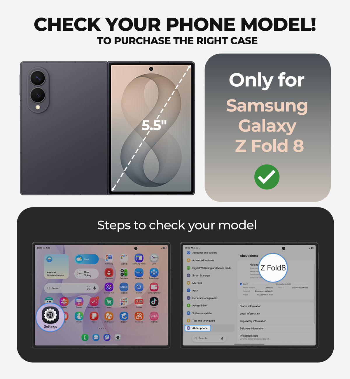 Dexnor Case for Samsung Galaxy Z Fold 8 Compatible with MagSafe Built-in Kickstands Screen Protector Hinge Protection Full-body Rugged Protective Cover