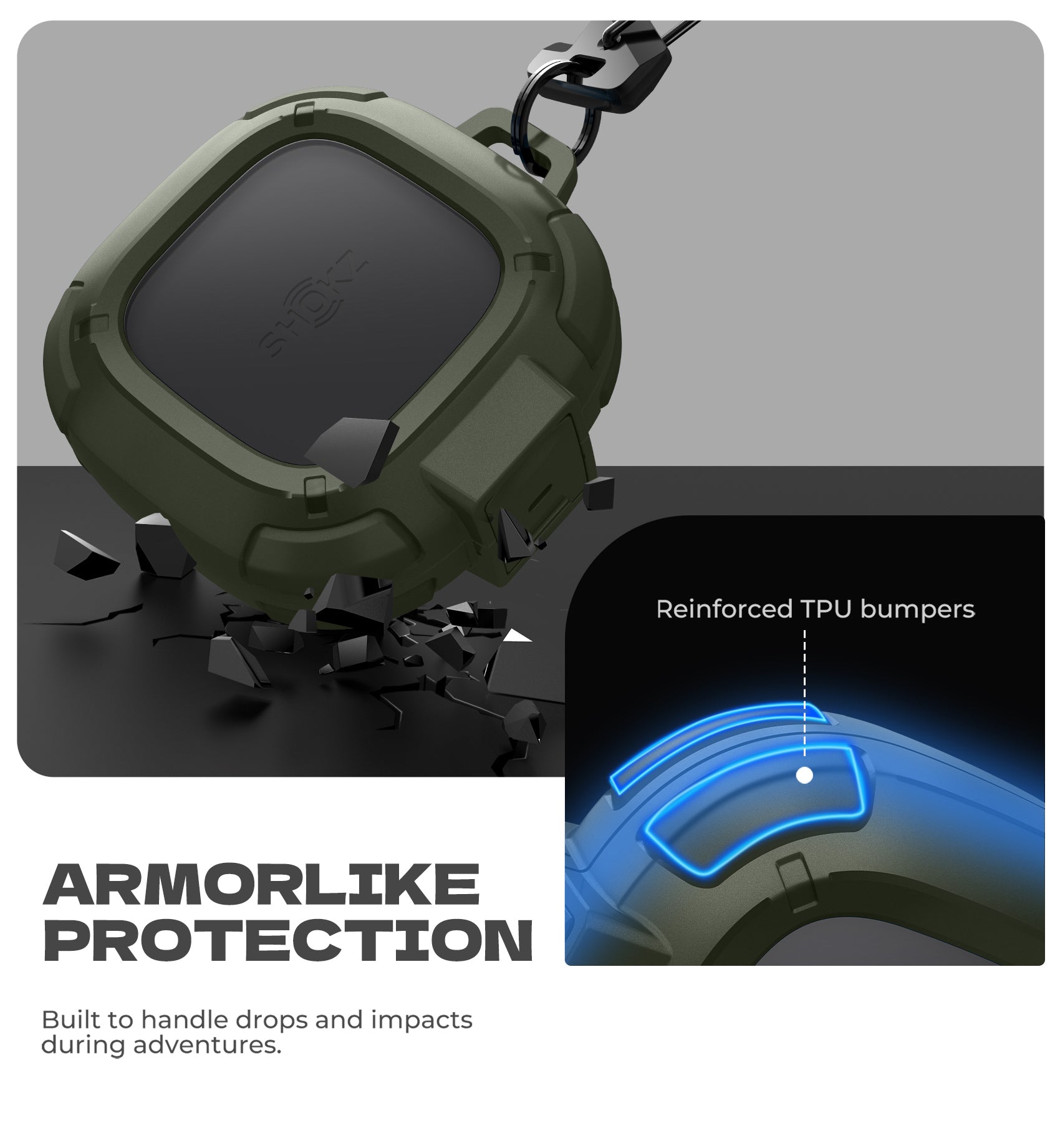Dexnor Case for Shokz OpenFit 2nd Gen 2025 with Drop-Proof Lock Shockproof Rugged Bumper Protective Cover with Carabiner Keyring Cleaner Kit