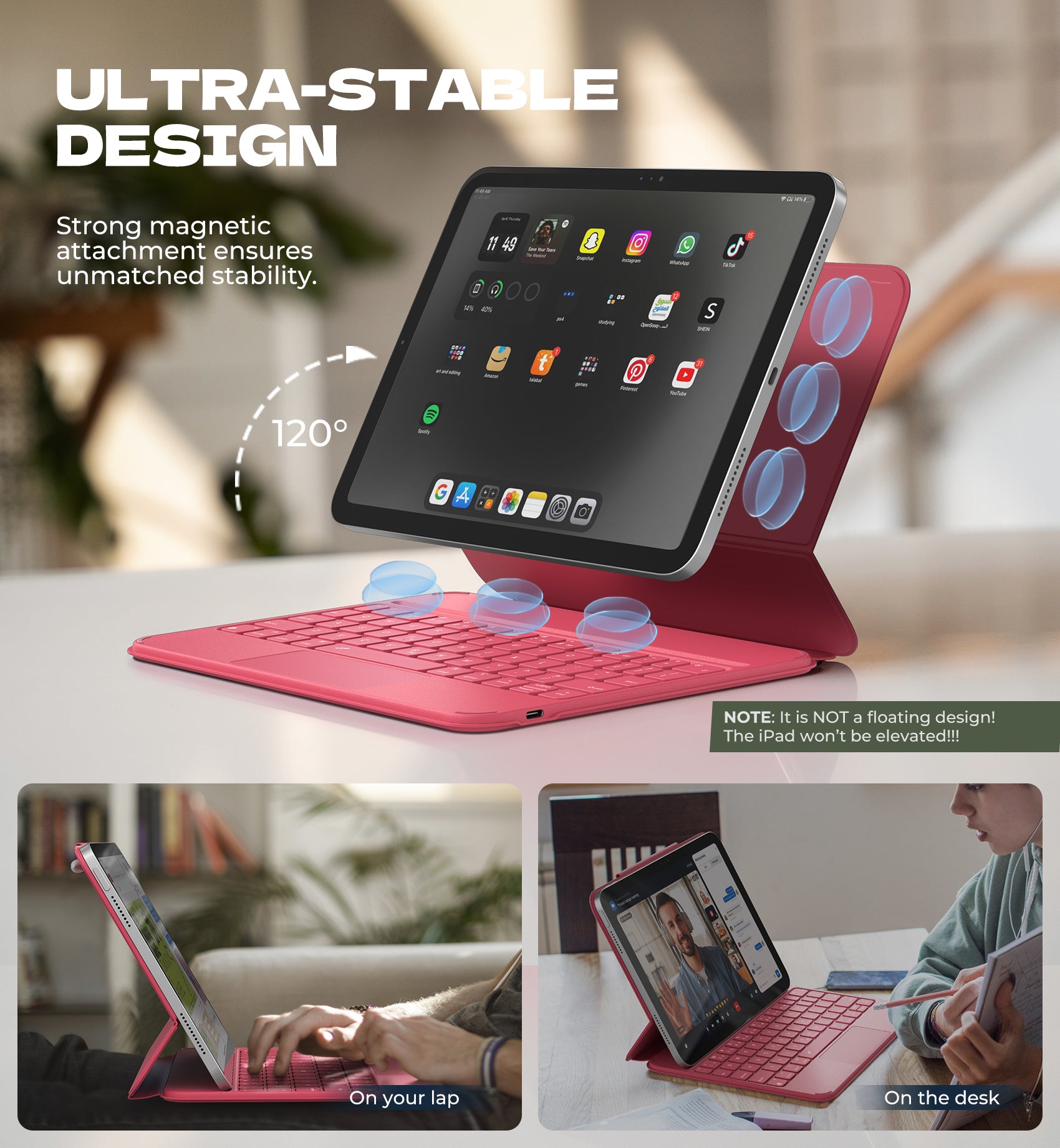 Dexnor Keyboard Case For iPad 10th Gen With Trackpad Pen Holder