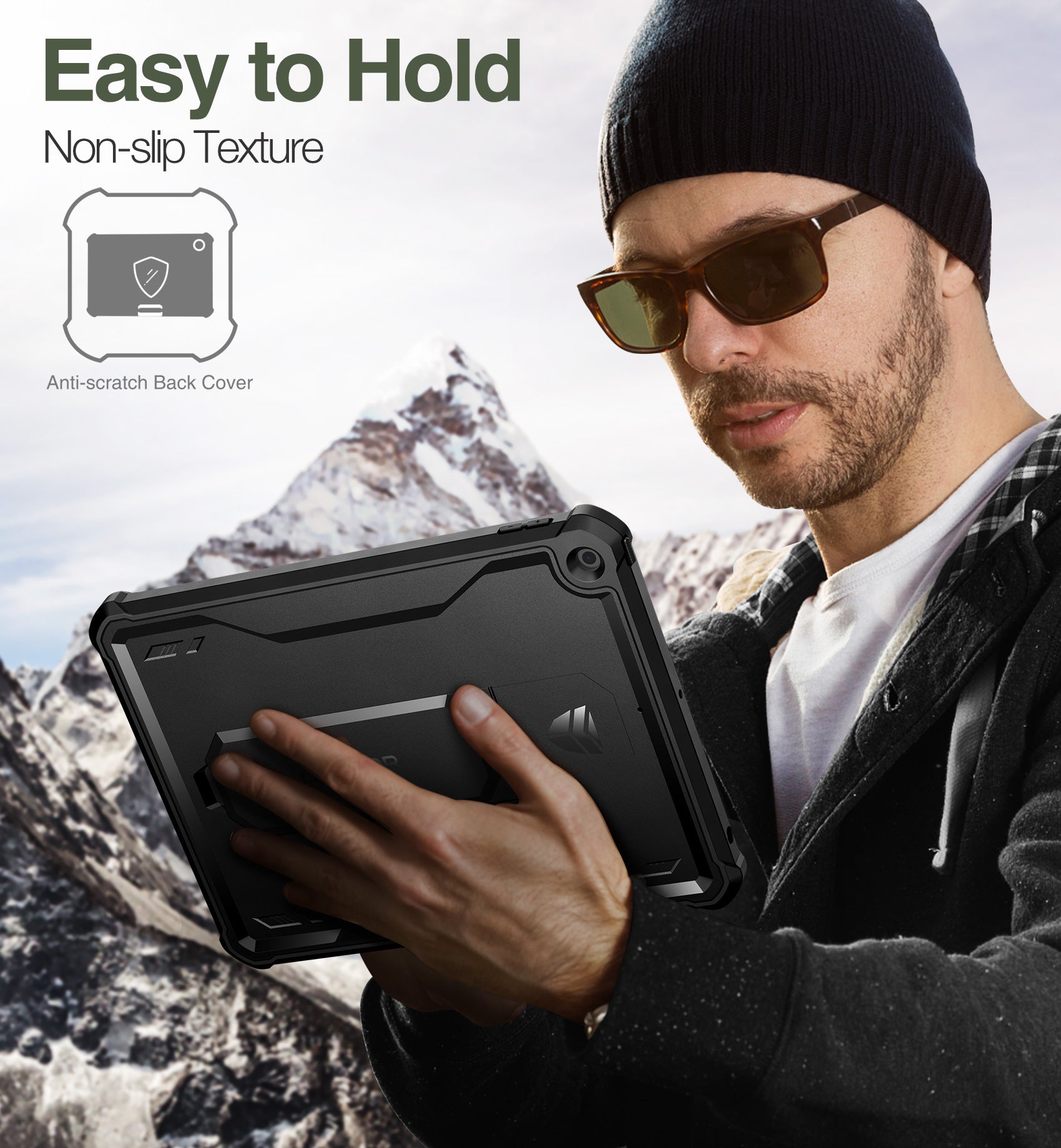 Dexnor for iPad 9.7 Inch 6th Generation 2018 Built in Screen Protector Kickstand with Pen Holder Heavy Duty Shockproof Full Body Protective Cover