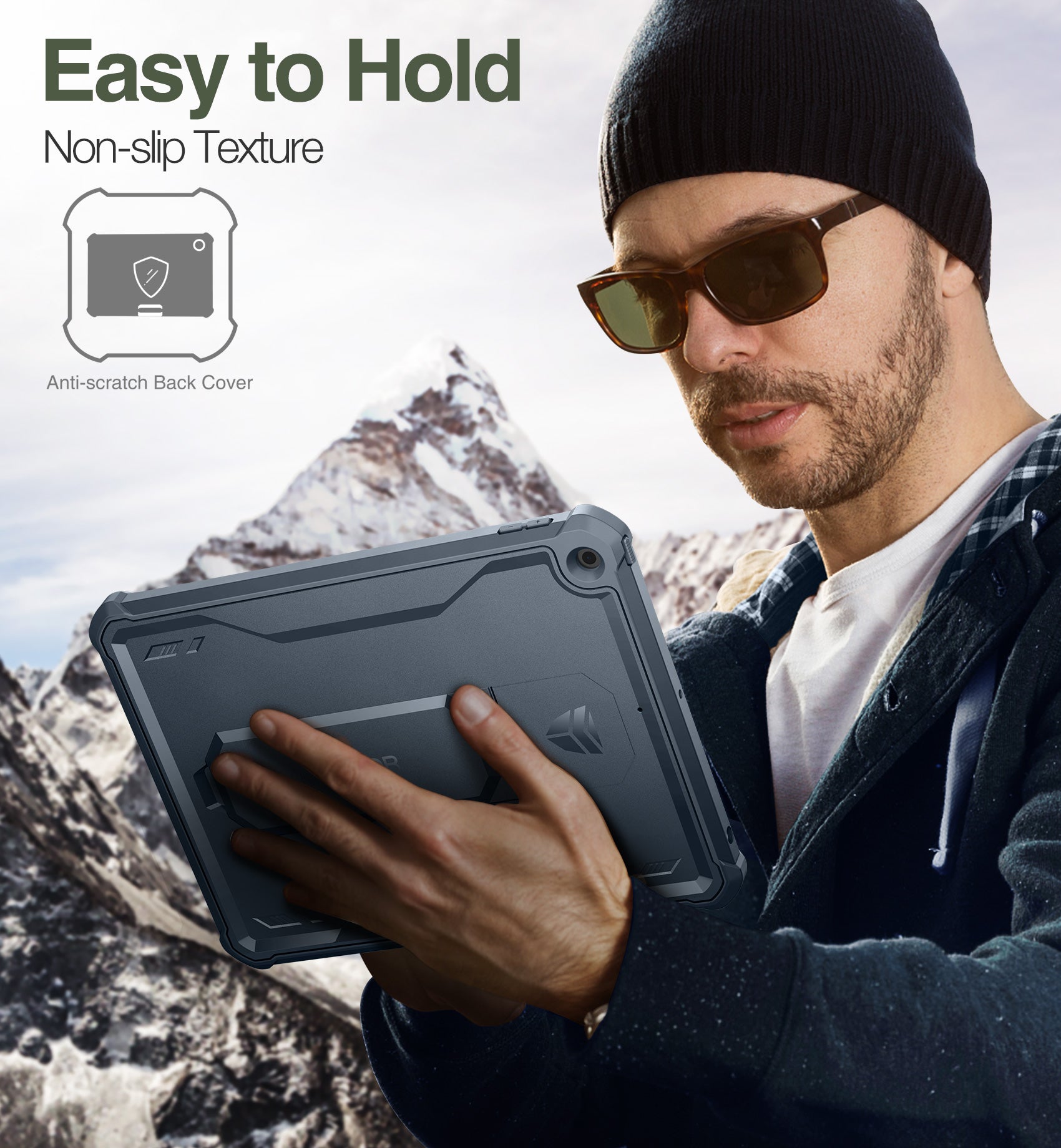 Dexnor for iPad 9.7 Inch 6th Generation 2018 Built in Screen Protector Kickstand with Pen Holder Heavy Duty Shockproof Full Body Protective Cover