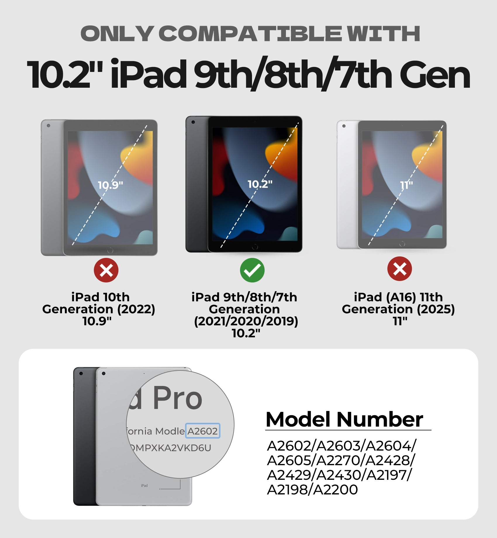Dexnor Case for iPad 9th Generation 10.2 inch Rugged Protective Case with 360° Rotating Hand Strap Large Stand Screen Protector Pencil Holder Shockproof Full Body Bumper Cover
