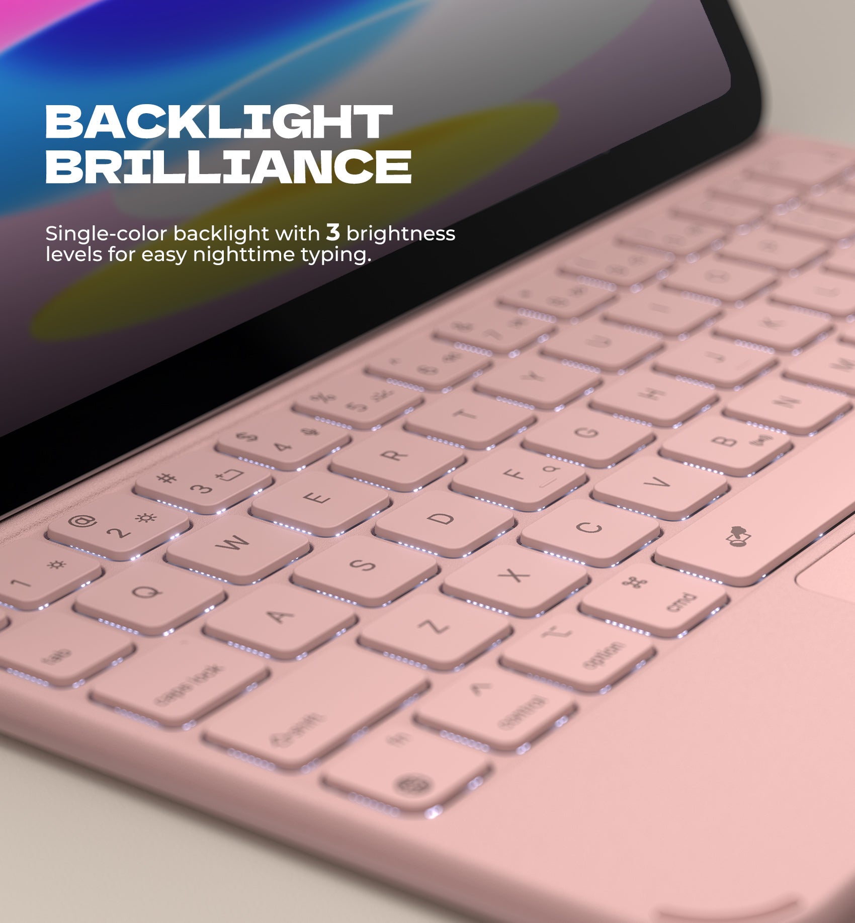Dexnor Keyboard Case for iPad 11th Gen with Trackpad Ultra-Light Magnetic Detachable Multi-Touch Backlit 10.9" Black