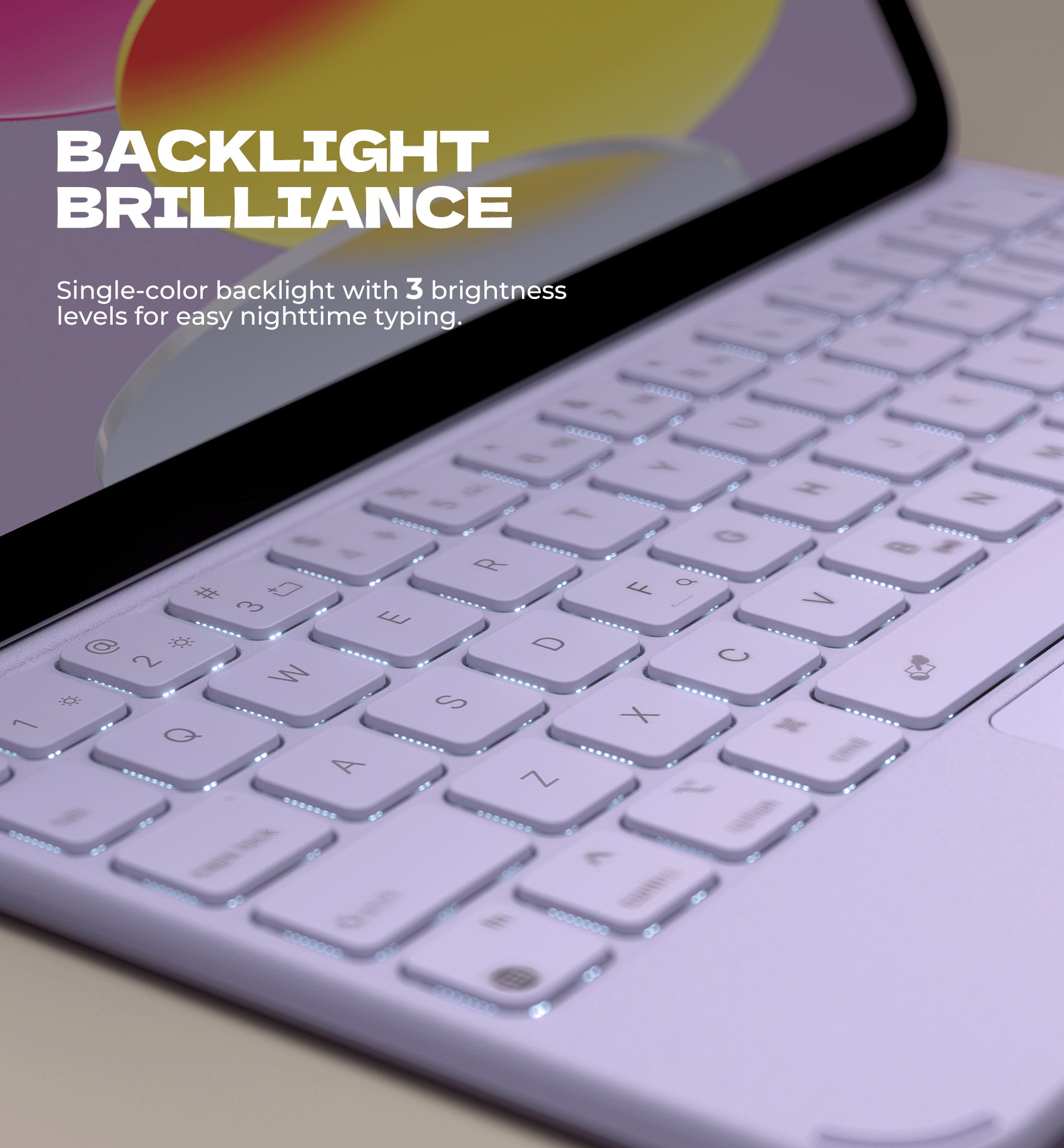 Dexnor Keyboard Case for iPad 11th Gen with Trackpad Ultra-Light Magnetic Detachable Multi-Touch Backlit 10.9" Black