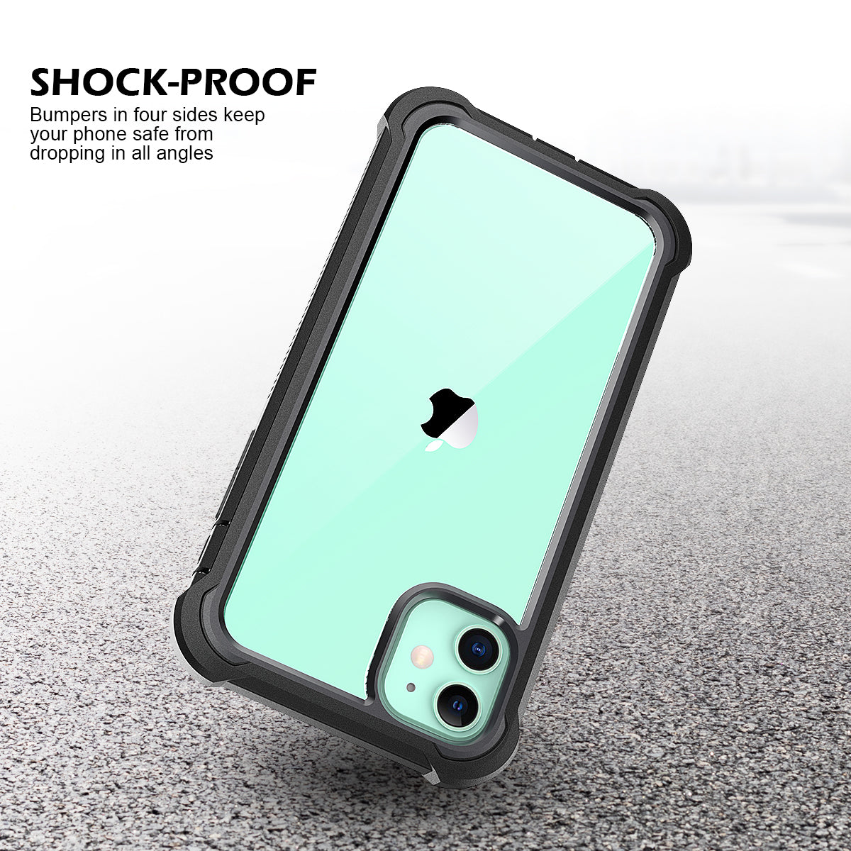 Dexnor Case for iPhone 11 with Screen Protector Clear Rugged 360 Full Body Protective Shockproof Hard Back Defender Dual Layer Heavy Duty Bumper Cover