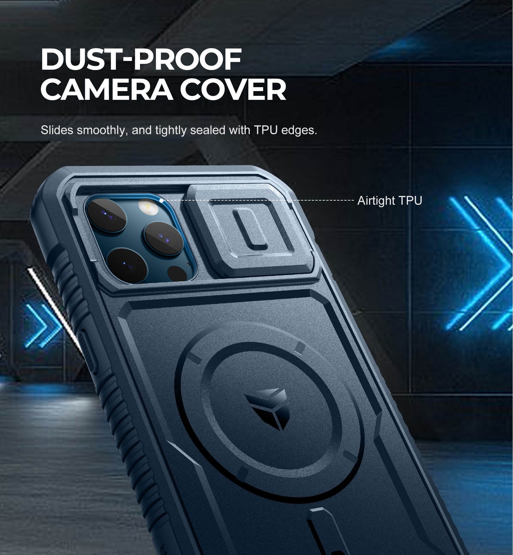 Dexnor Case for iPhone 12 Pro Max with Camera Cover Compatible with MagSafe Built-in Screen Protector Heavy-Duty Shockproof Full-Body Rugged Protective Magnetic Cover with Kickstand