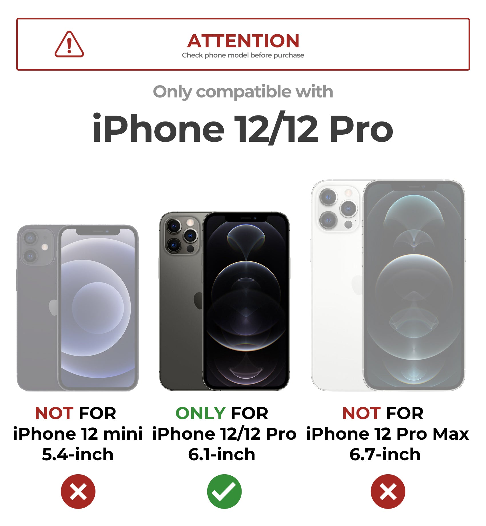 Dexnor Case for iPhone 12 with Slide Camera Cover Adjustable Kickstand Privacy Screen Protector Compatible with MagSafe 6.1 Inch