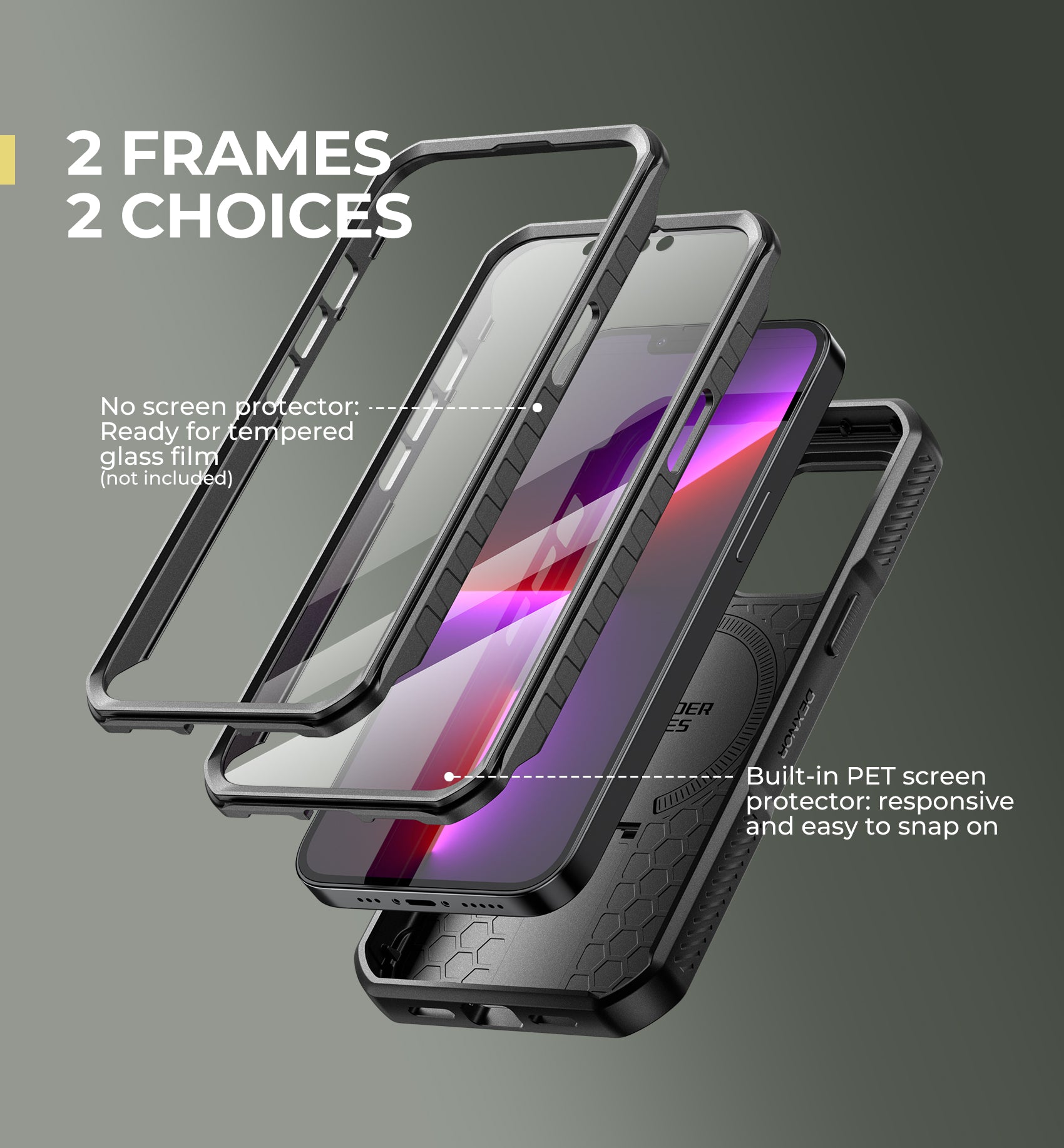 Dexnor Case for iPhone 13 Pro with Slide Camera Cover Adjustable