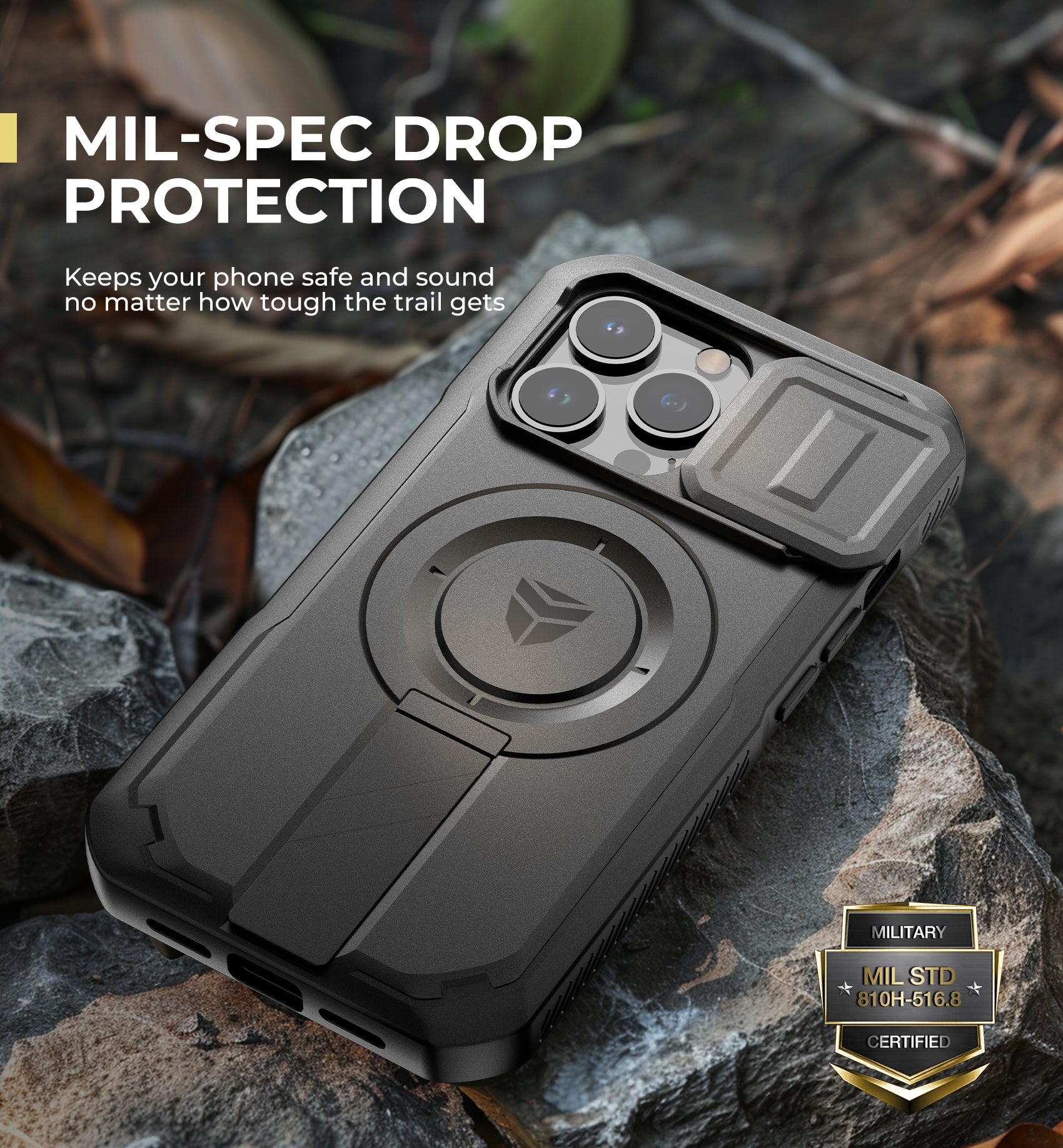 Dexnor Case for iPhone 13 Pro with Slide Camera Cover Adjustable