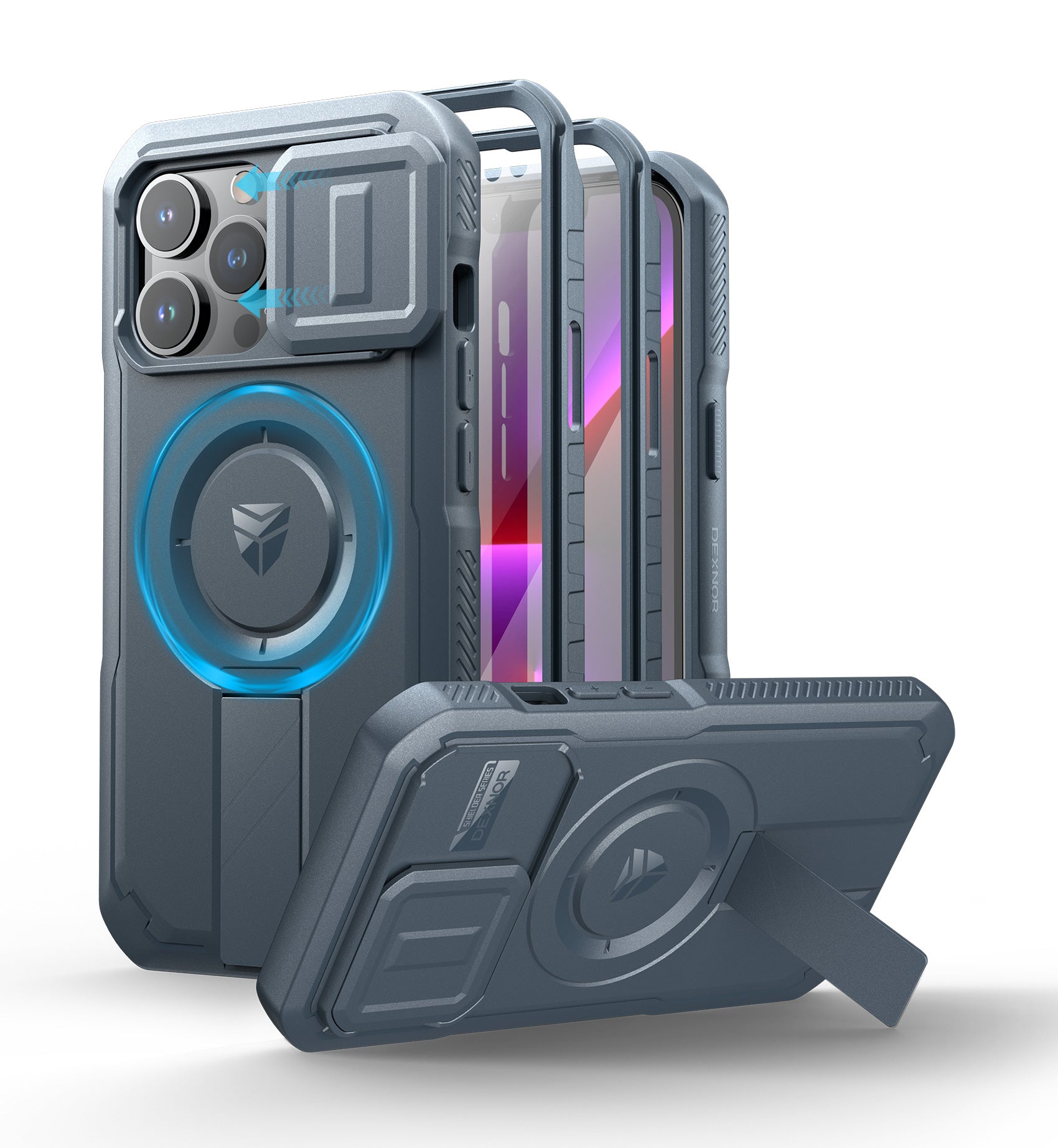 Dexnor Case for iPhone 13 Pro with Slide Camera Cover Adjustable