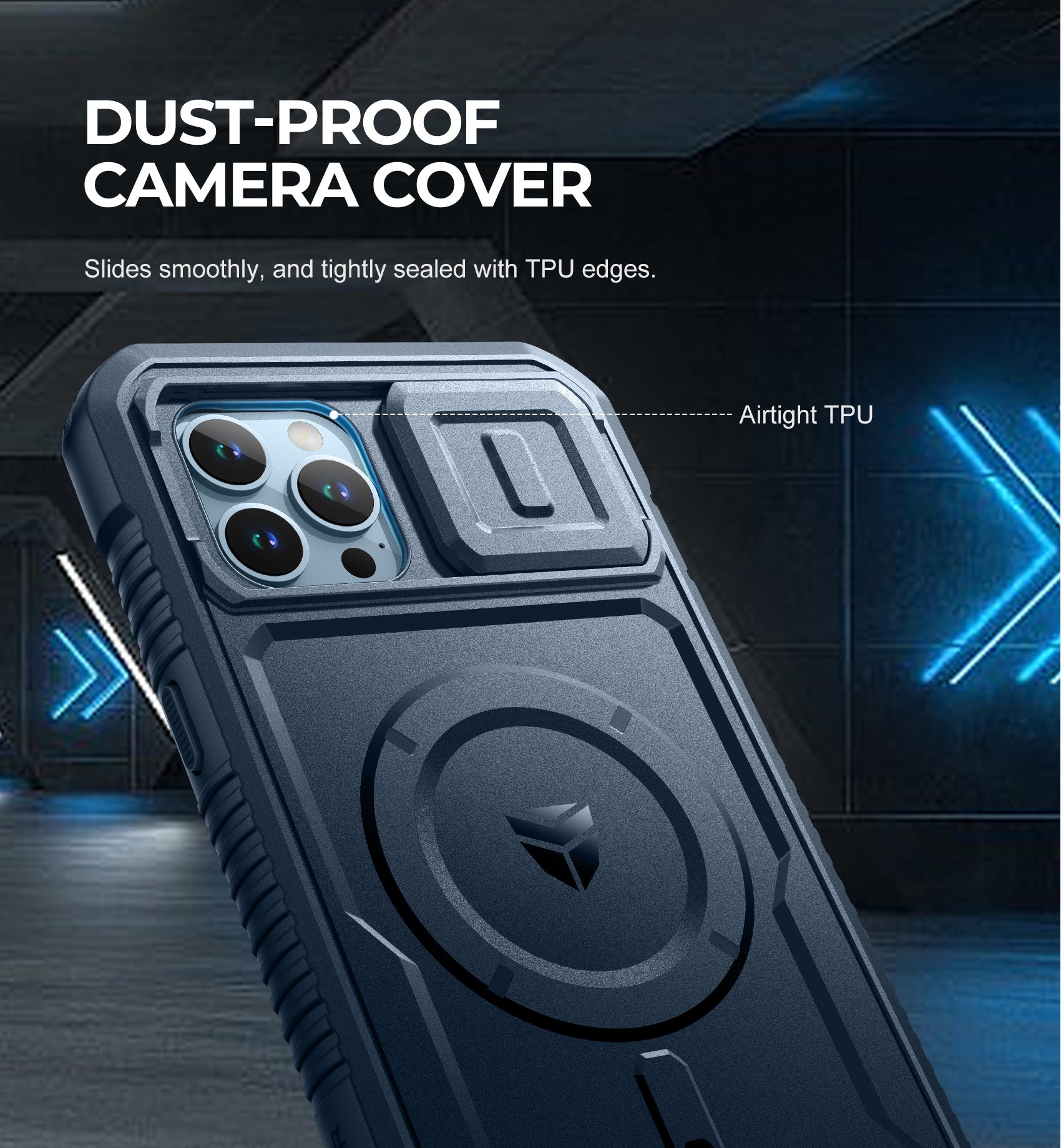 Dexnor Case for iPhone 13 Pro Max with Camera Cover Compatible with MagSafe Built-in Screen Protector Heavy-Duty Shockproof Full-Body Rugged Protective Magnetic Cover with Kickstand