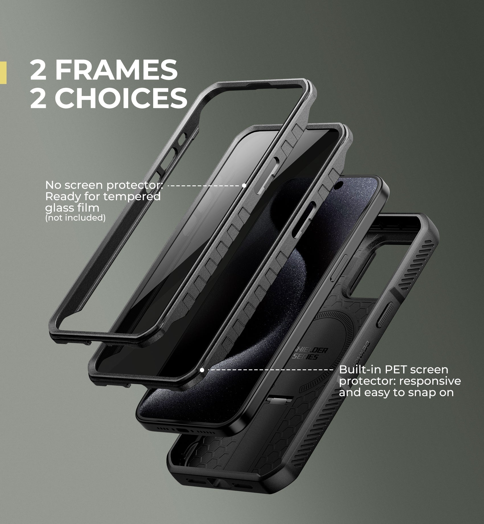 Dexnor Case for iPhone 15 Pro Max with Slide Camera Cover Adjustable Kickstand Privacy Screen Protector Compatible with MagSafe Magnetic Protective Cover 6.7 Inch
