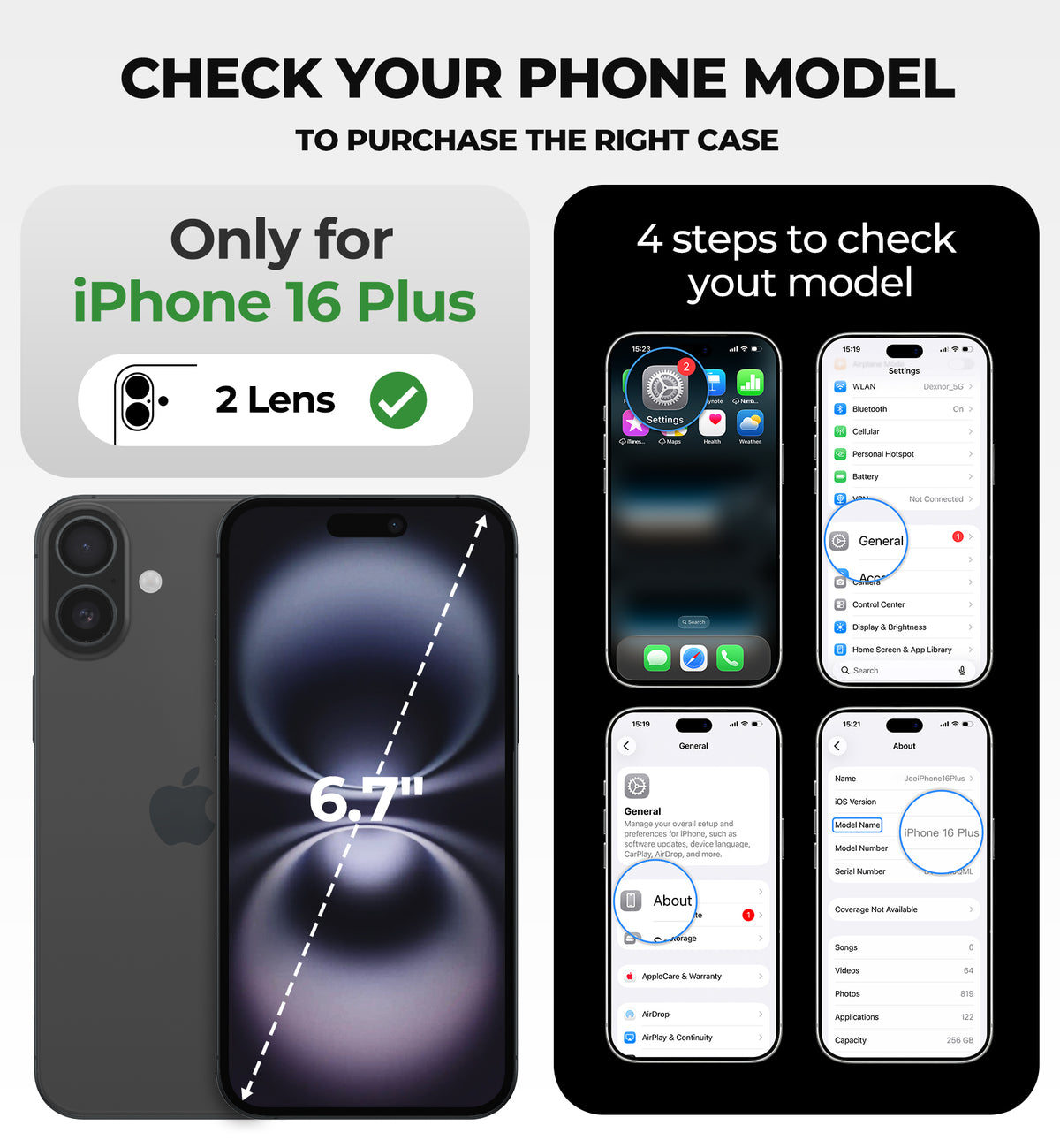 Dexnor Case for iPhone 16 Plus with Slide Camera Cover Adjustable Kickstand Magnetic Rugged Shockproof Bumper Heavy-Duty Mangetic Protective Cover
