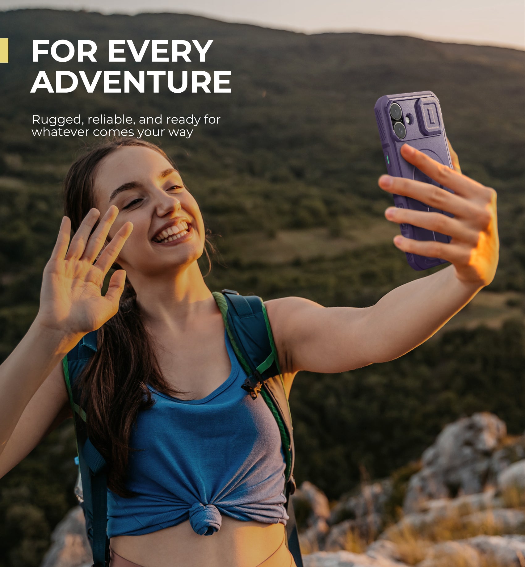 Dexnor Case for iPhone 16 Plus with Slide Camera Cover Adjustable Kickstand Magnetic Rugged Shockproof Bumper Heavy-Duty Mangetic Protective Cover