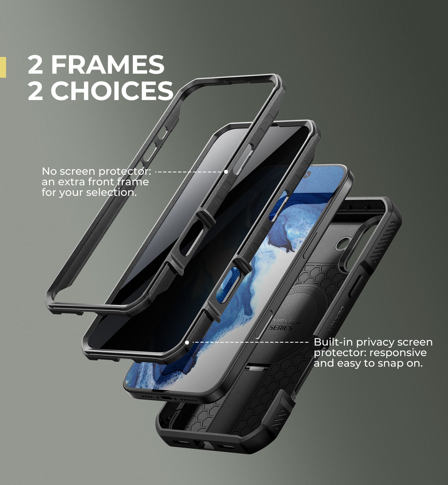 Dexnor Case for iPhone 16 Plus with Slide Camera Cover Adjustable Kickstand Privacy Screen Protector Compatible with MagSafe Rugged Bumper Magnetic Protective Cover 6.7 Inch