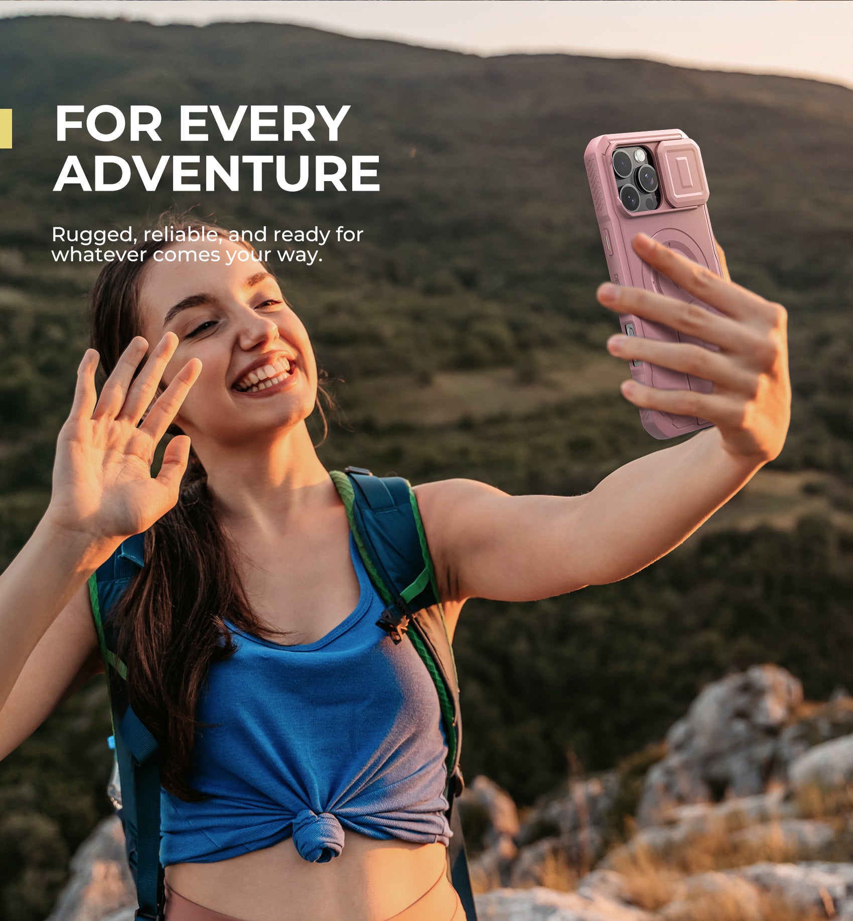 Dexnor Case for iPhone 16 Pro Max with Slide Camera Cover Adjustable Kickstand Magnetic Rugged Shockproof Bumper Heavy-Duty Magnetic Protective Cover