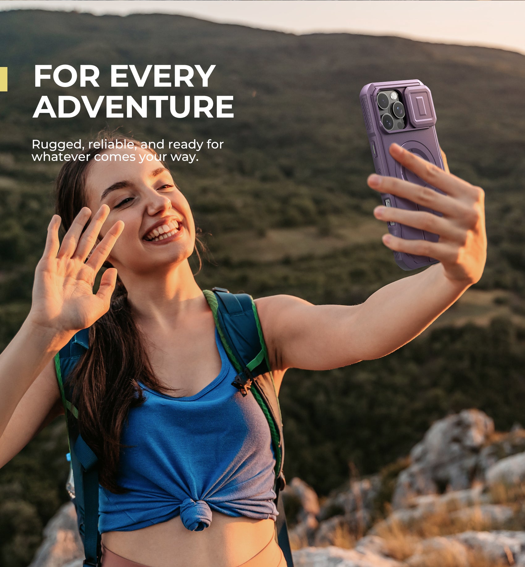 Dexnor Case for iPhone 16 Pro Max with Slide Camera Cover Adjustable Kickstand Magnetic Rugged Shockproof Bumper Heavy-Duty Magnetic Protective Cover