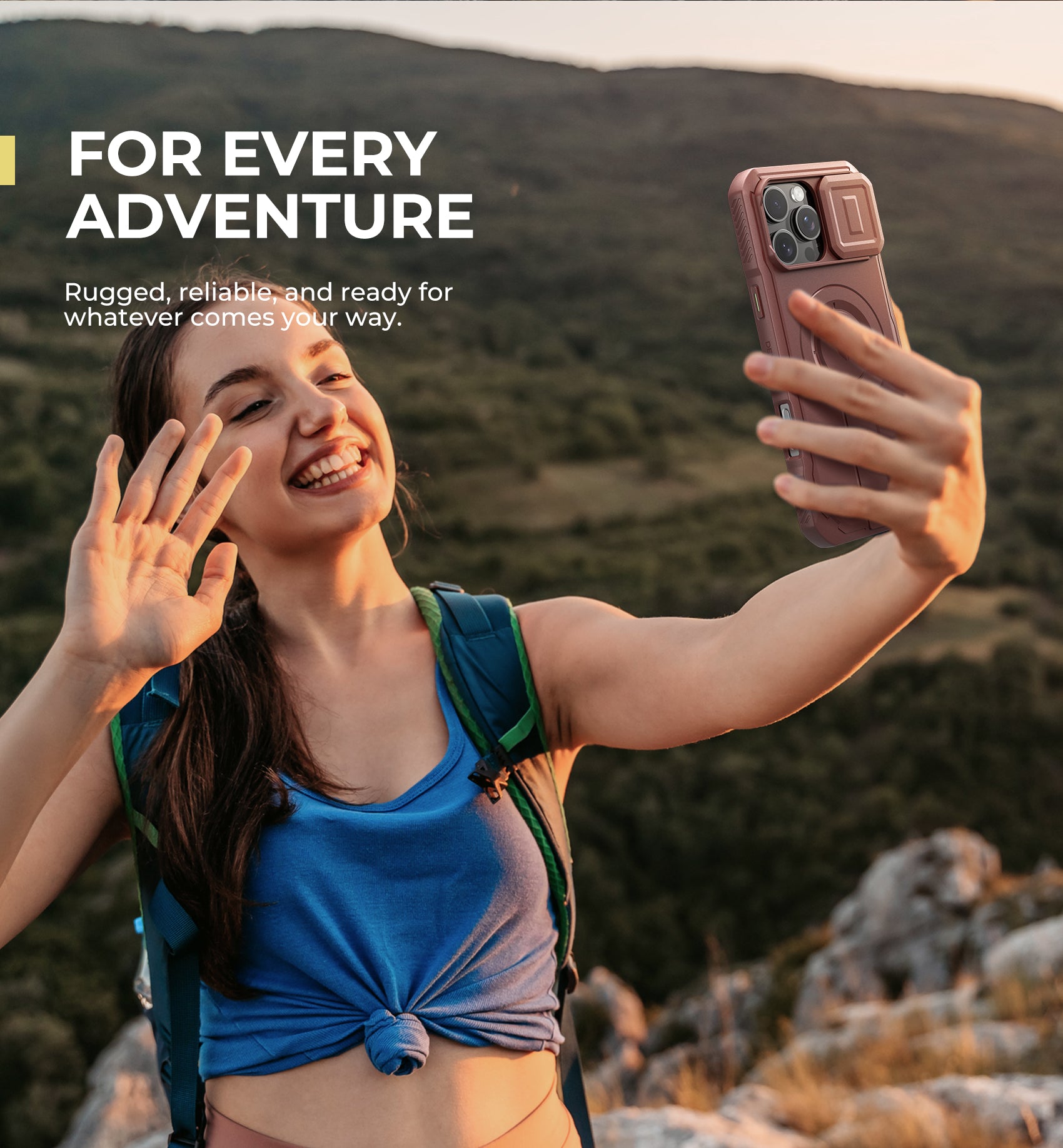 Dexnor Case for iPhone 16 Pro Max with Slide Camera Cover Adjustable Kickstand Magnetic Rugged Shockproof Bumper Heavy-Duty Magnetic Protective Cover