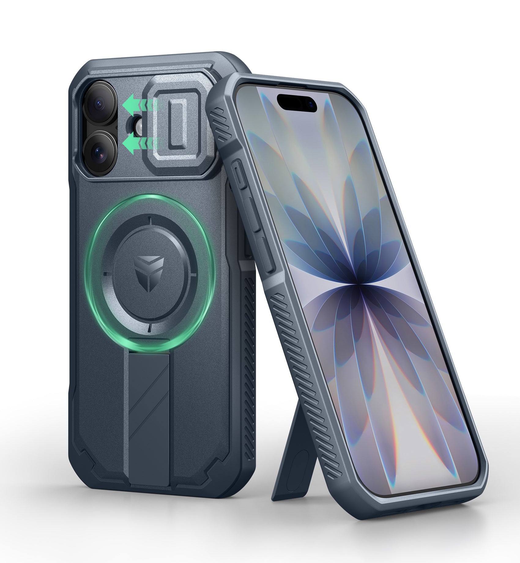 Dexnor Case for iPhone 17 with Slide Camera Cover Adjustable Kickstand Compatible with MagSafe Rugged Shockproof Bumper Heavy-Duty Magnetic Protective Cover 6.3 inch