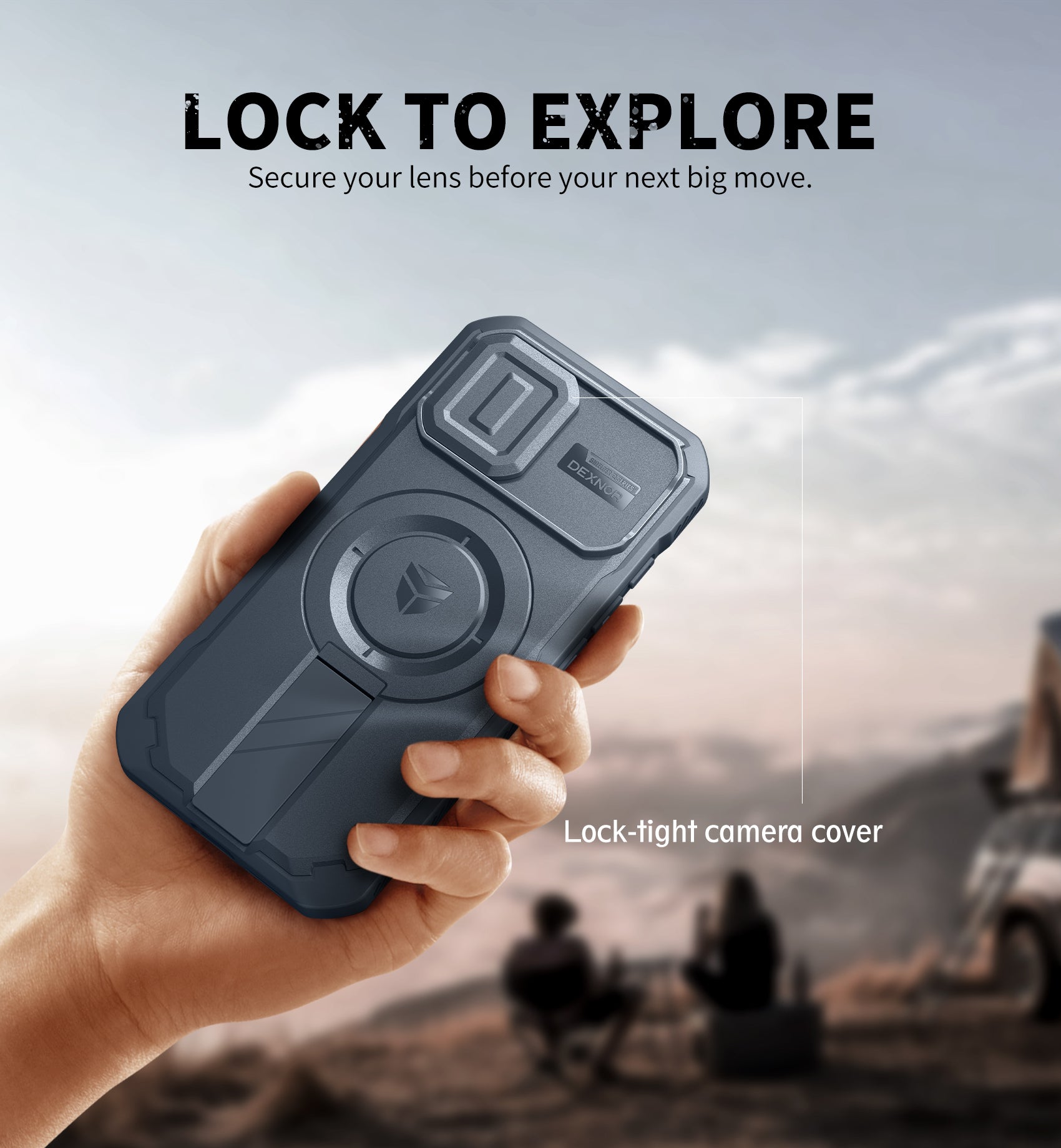Dexnor Case for iPhone 17 with Slide Camera Cover Adjustable Kickstand Compatible with MagSafe Rugged Shockproof Bumper Heavy-Duty Magnetic Protective Cover 6.3 inch