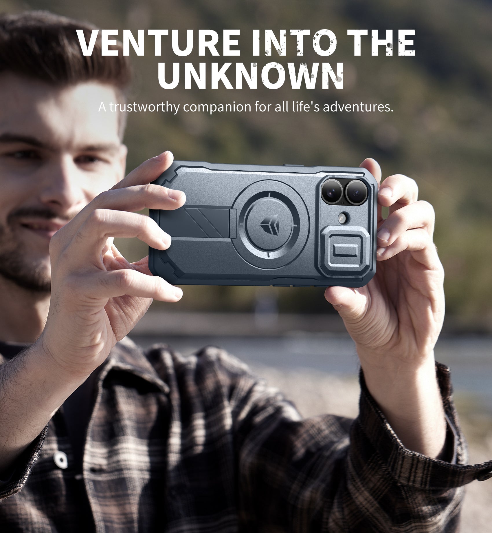 Dexnor Case for iPhone 17 with Slide Camera Cover Adjustable Kickstand Compatible with MagSafe Rugged Shockproof Bumper Heavy-Duty Magnetic Protective Cover 6.3 inch